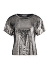 EVAN SEQUIN OVERSIZED TEE-GUNMETAL-ALICE + OLIVIA