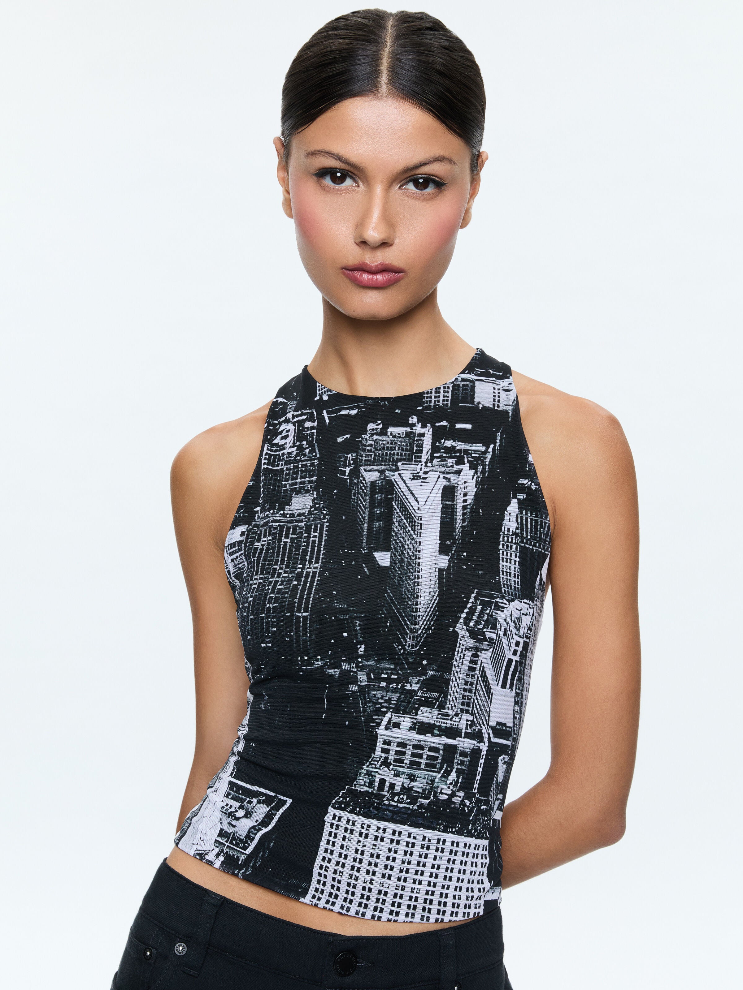 PANIA CROPPED TANK-ALICE + OLIVIA