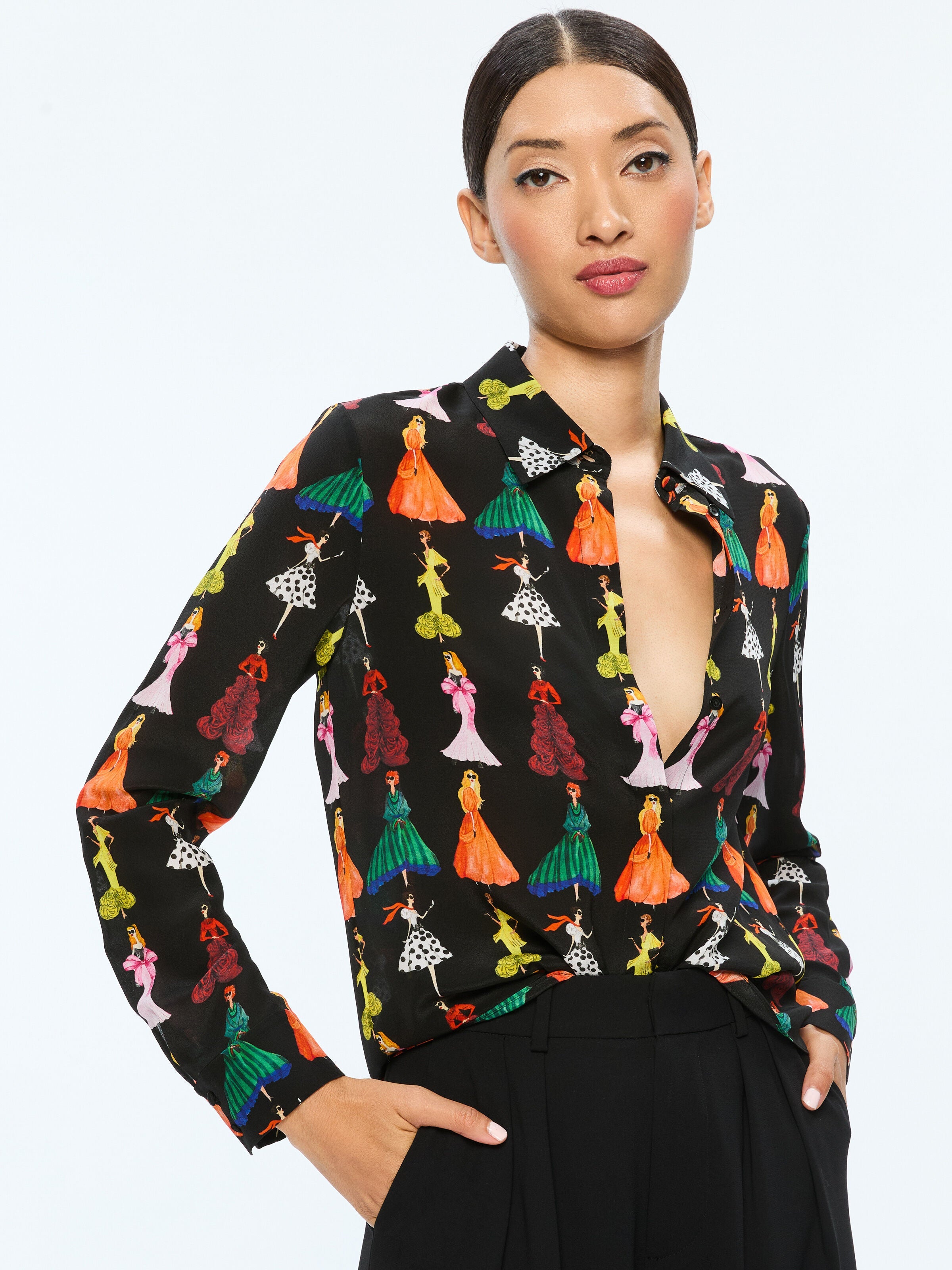 WILLA SILK BLOUSE-ALICE + OLIVIA