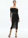 ISADOLA MIDI DRESS-Black-ALICE + OLIVIA