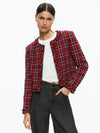 KIDMAN JACKET-SCHOOLGIRL PLAID BRIGHT RUBY-ALICE + OLIVIA