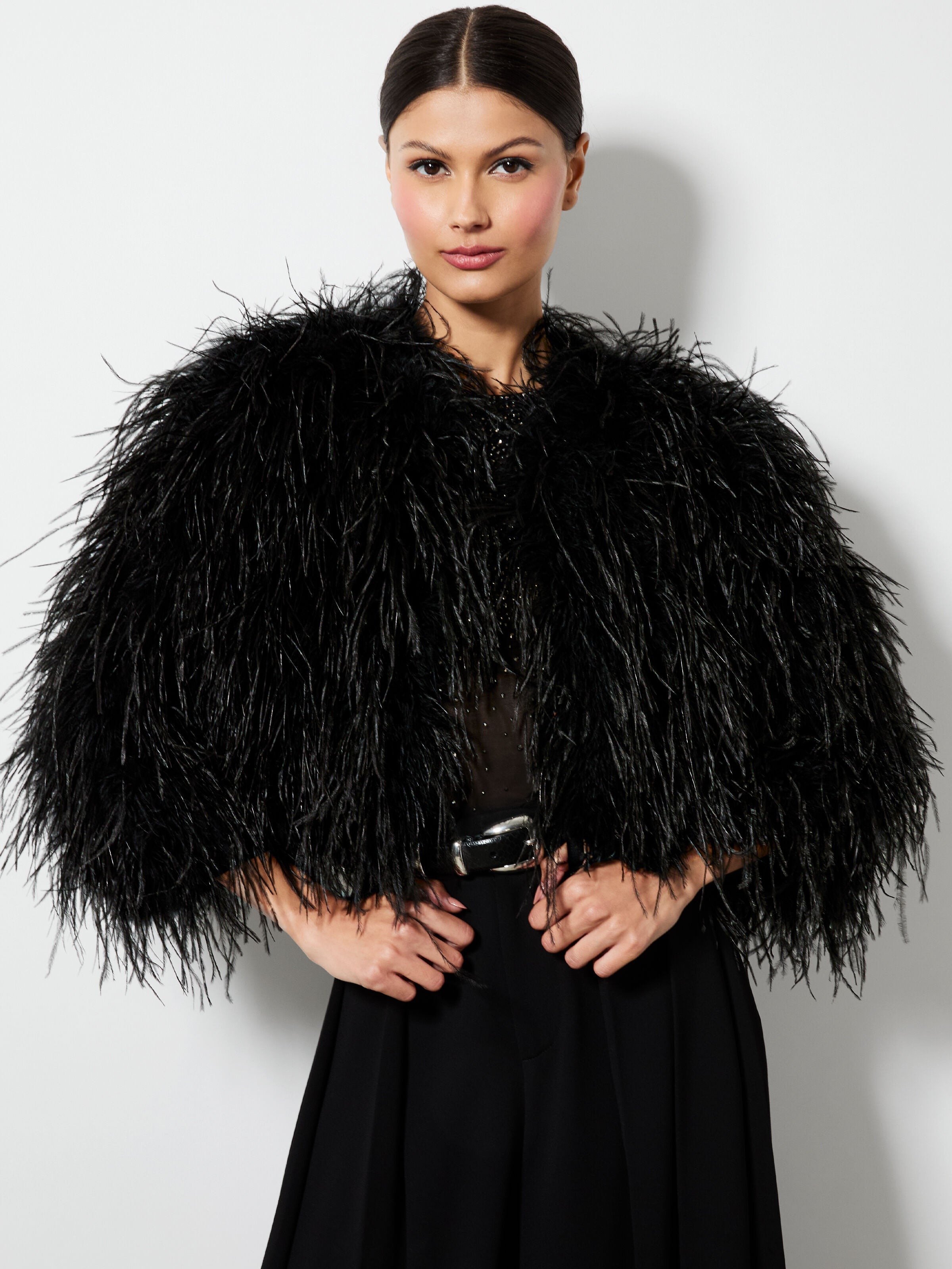 KIDMAN FEATHERED JACKET-ALICE + OLIVIA