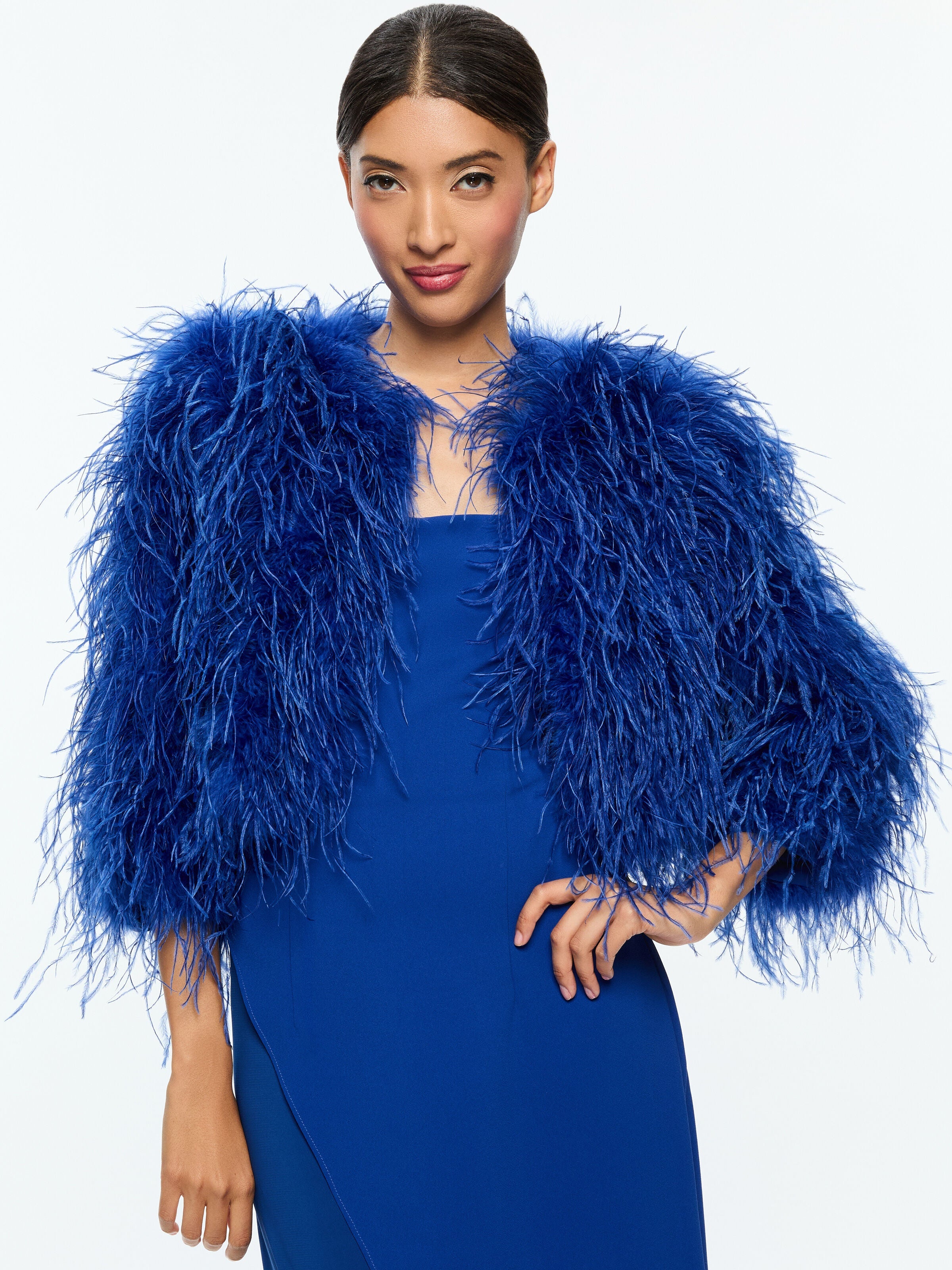 KIDMAN FEATHERED JACKET-ALICE + OLIVIA