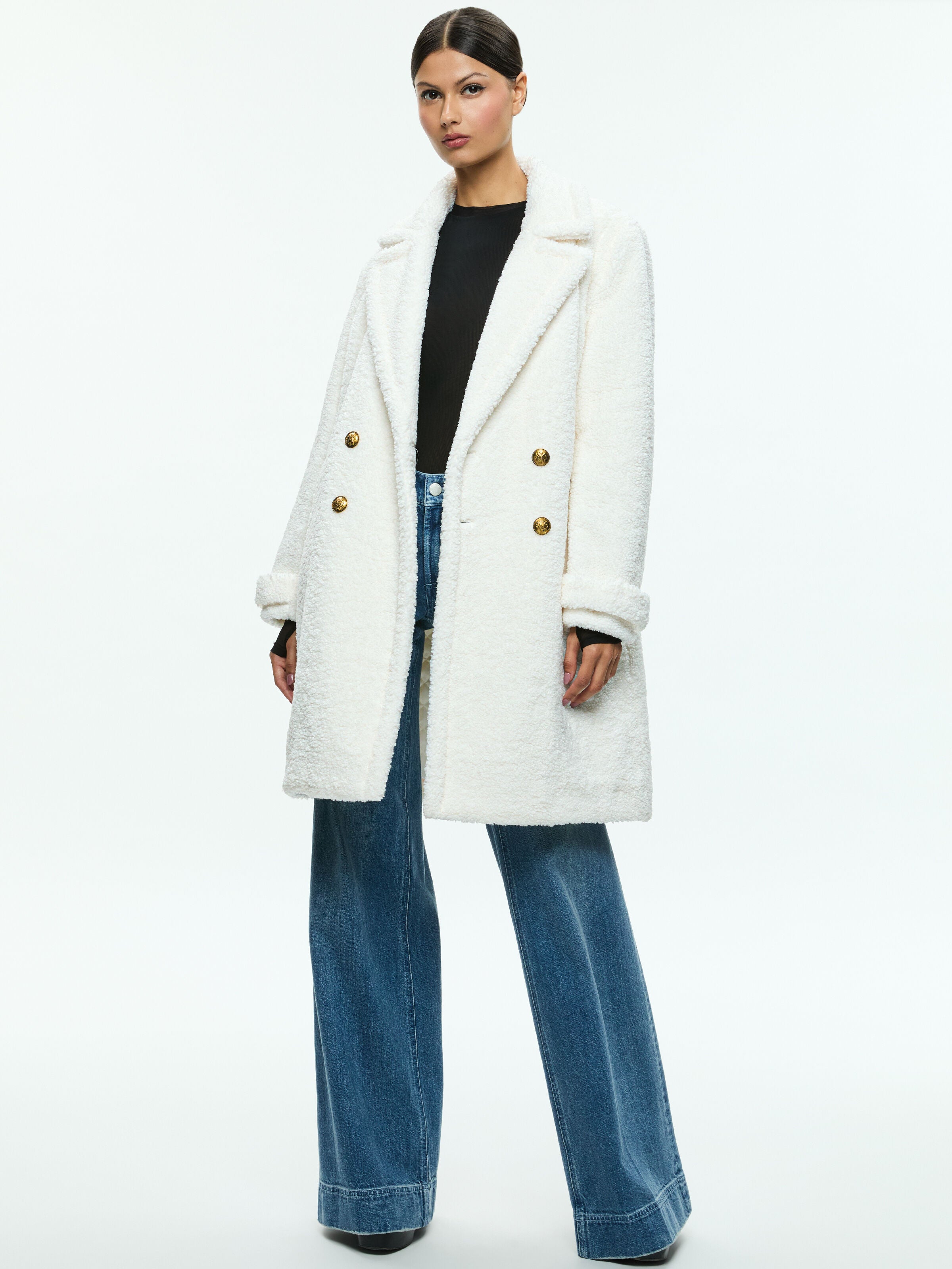 TOWNES TEDDY PEACOAT-ALICE + OLIVIA