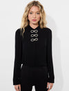 WILLA PLACKET BOW TOP-Black-ALICE + OLIVIA