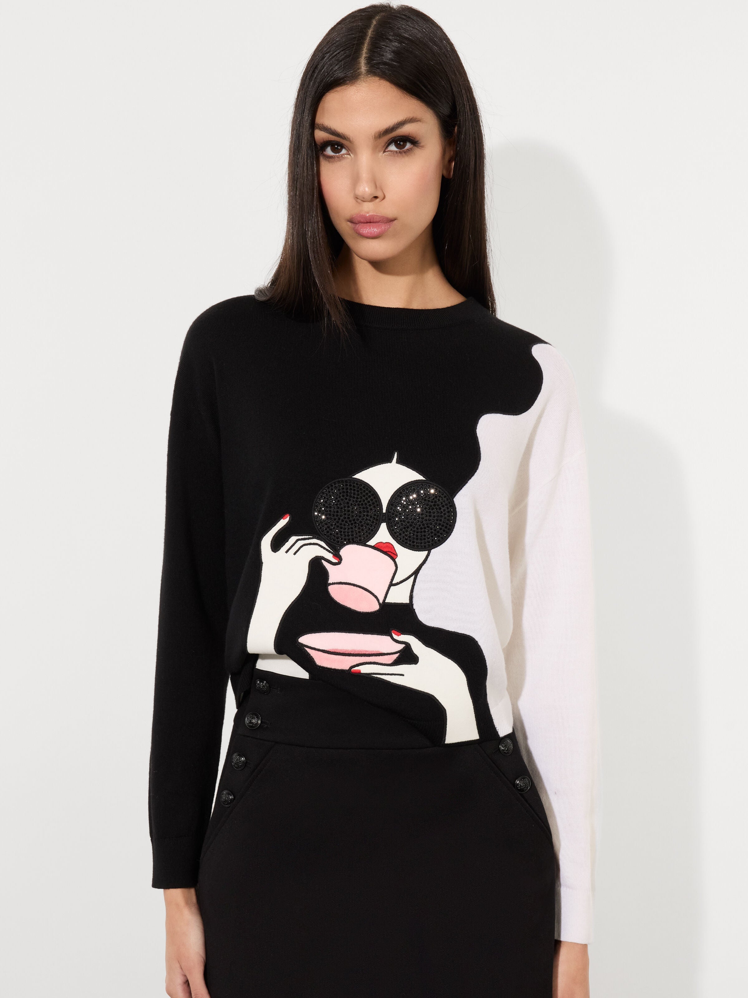 STACEFACE PULLOVER-ALICE + OLIVIA