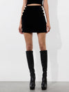 DONALD VELVET MINI SKIRT-ALICE + OLIVIA