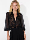 ROANNE BUTTON DOWN-GARDENIA BLACK-ALICE + OLIVIA