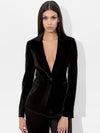 MACEY VELVET BLAZER-ALICE + OLIVIA