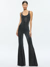 TERESA JUMPSUIT-BLACK/SILVER-ALICE + OLIVIA
