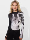 DELAINA MOCK NECK TOP-ALICE + OLIVIA