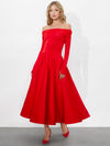 CHARA FLARED MIDI DRESS-ALICE + OLIVIA