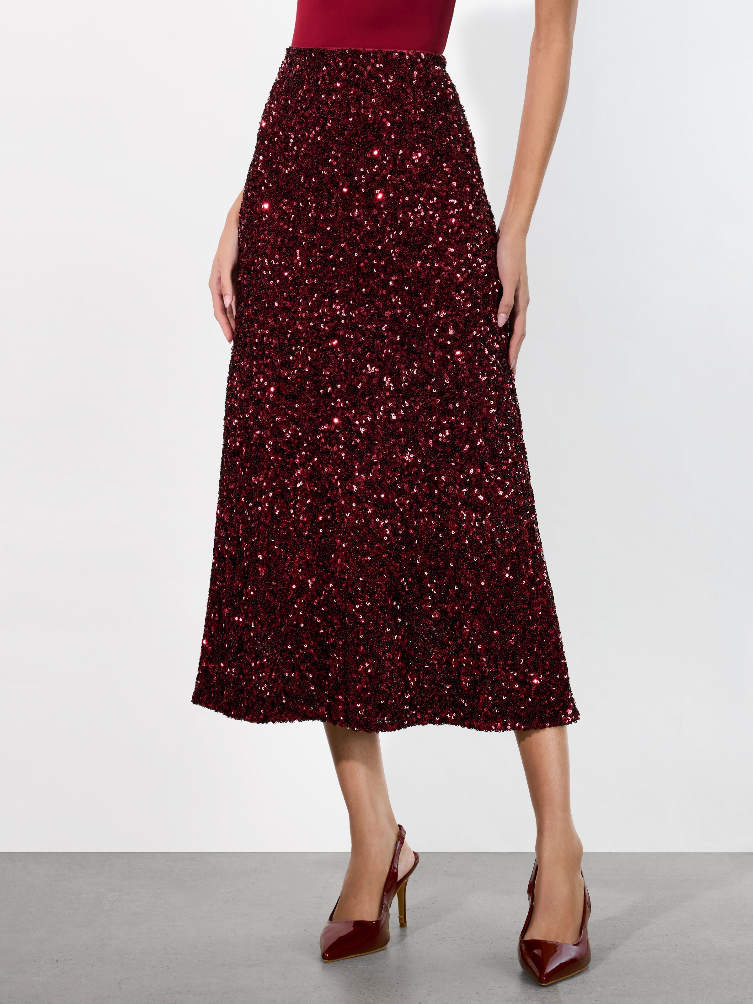 MAEVE SEQUIN SLIP SKIRT-ALICE + OLIVIA