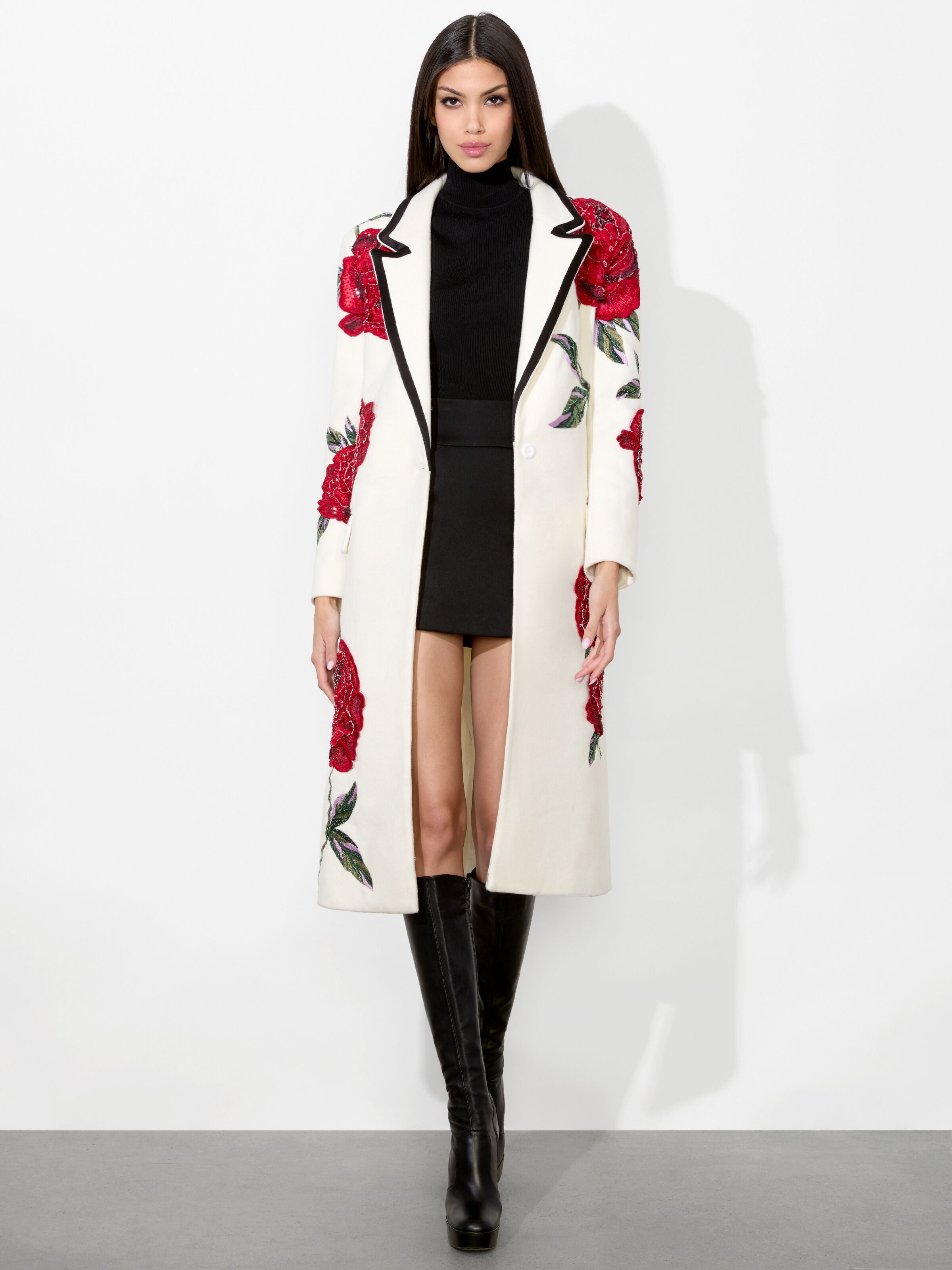 IVAN EMBELLISHED COAT-ALICE + OLIVIA