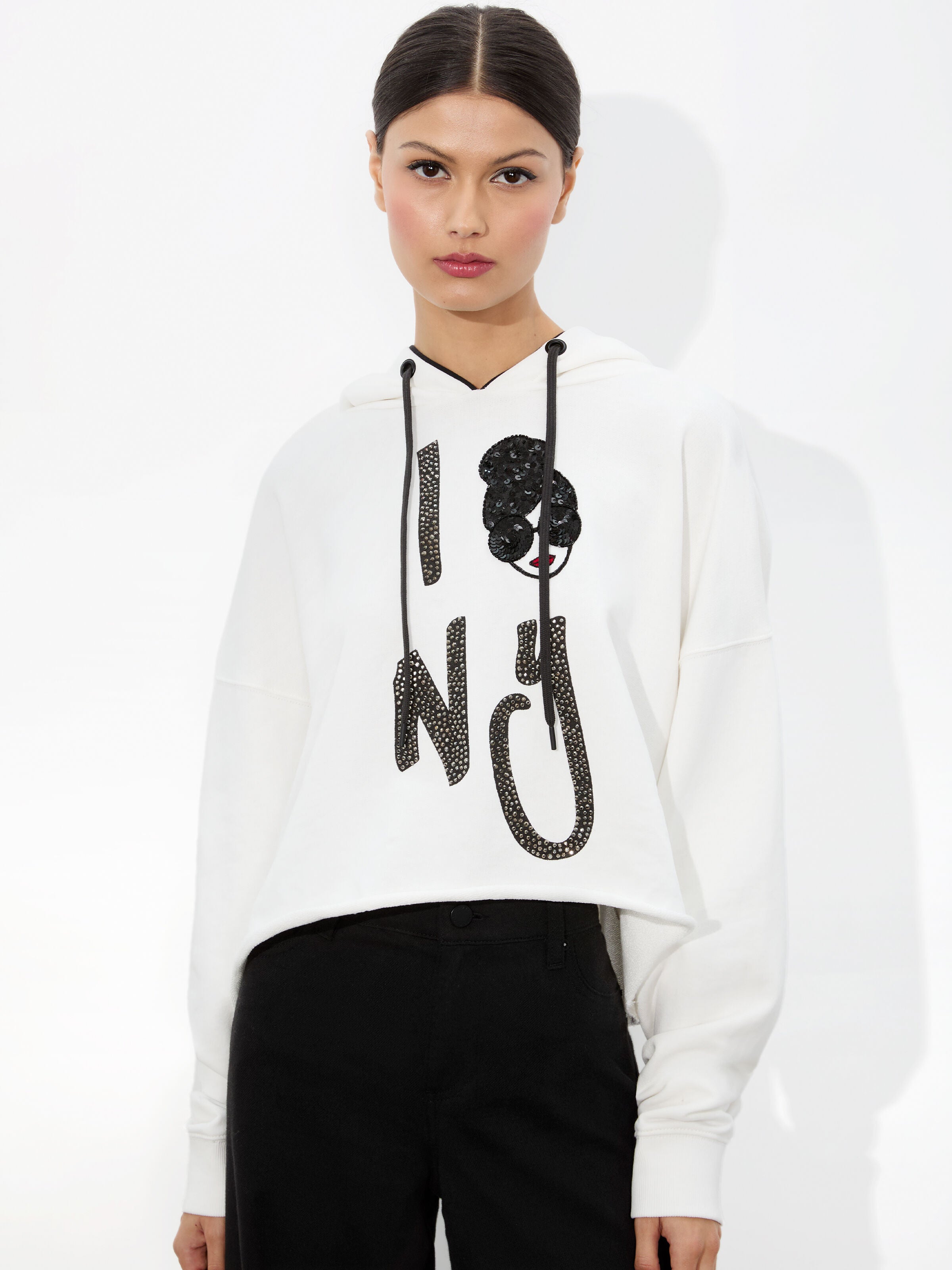 SUNNY STACEFACE HOODIE-ALICE + OLIVIA
