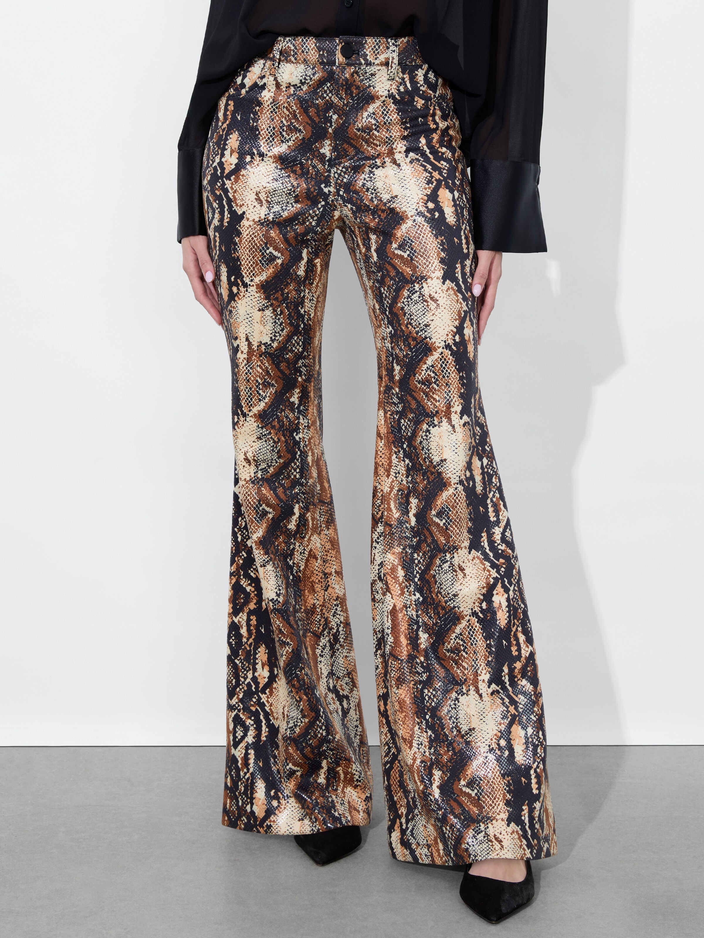 CRISTENA VEGAN SNAKE PANT-ALICE + OLIVIA