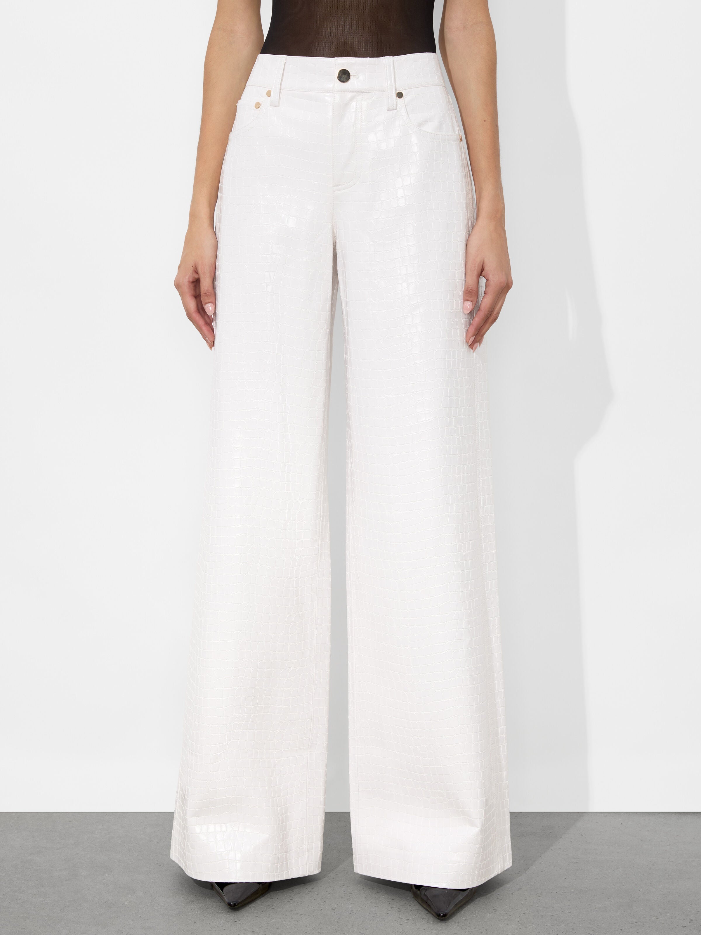 TRISH VEGAN CROC PANT-ALICE + OLIVIA