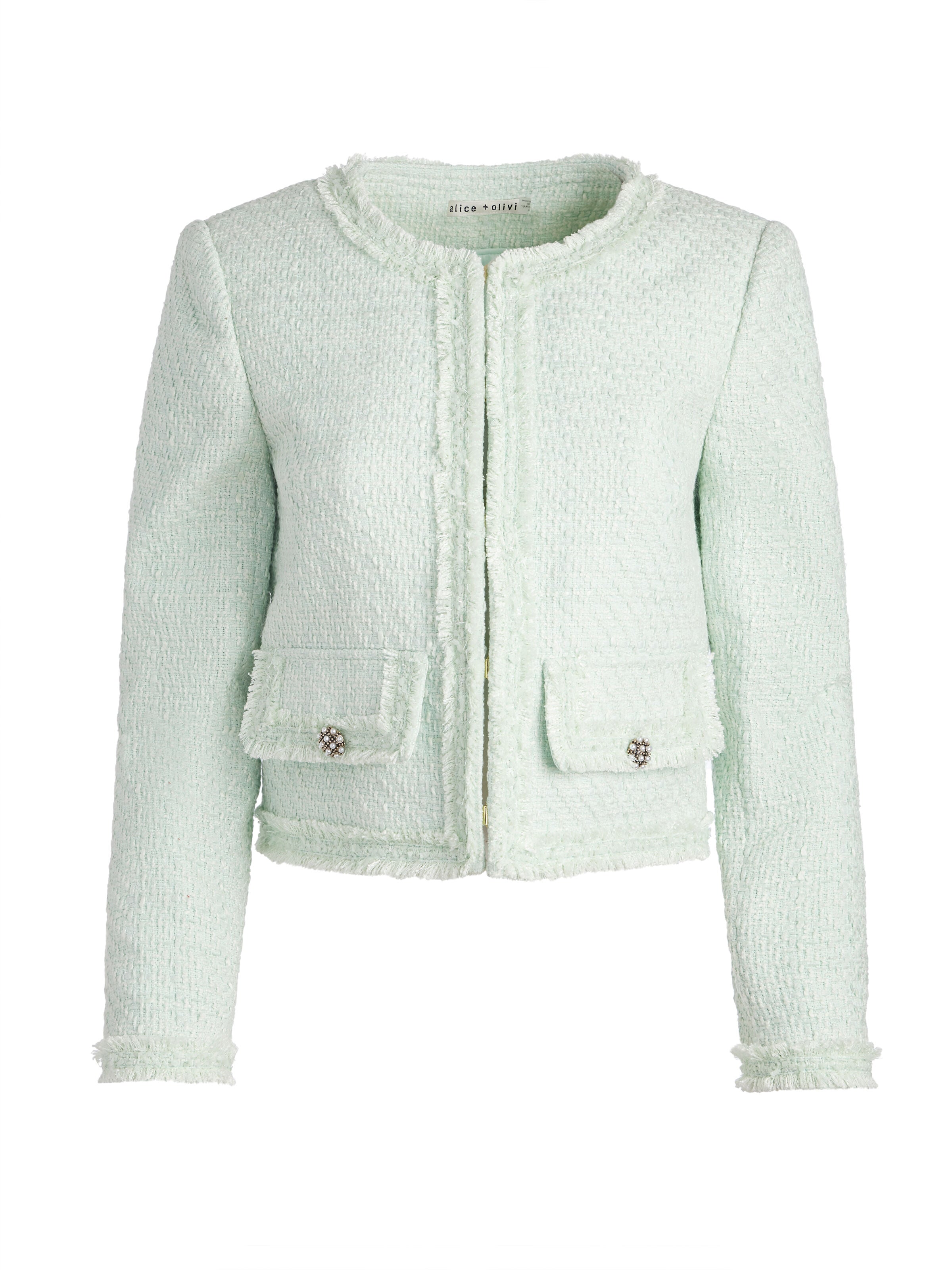 LANDON CROPPED JACKET-ALICE + OLIVIA