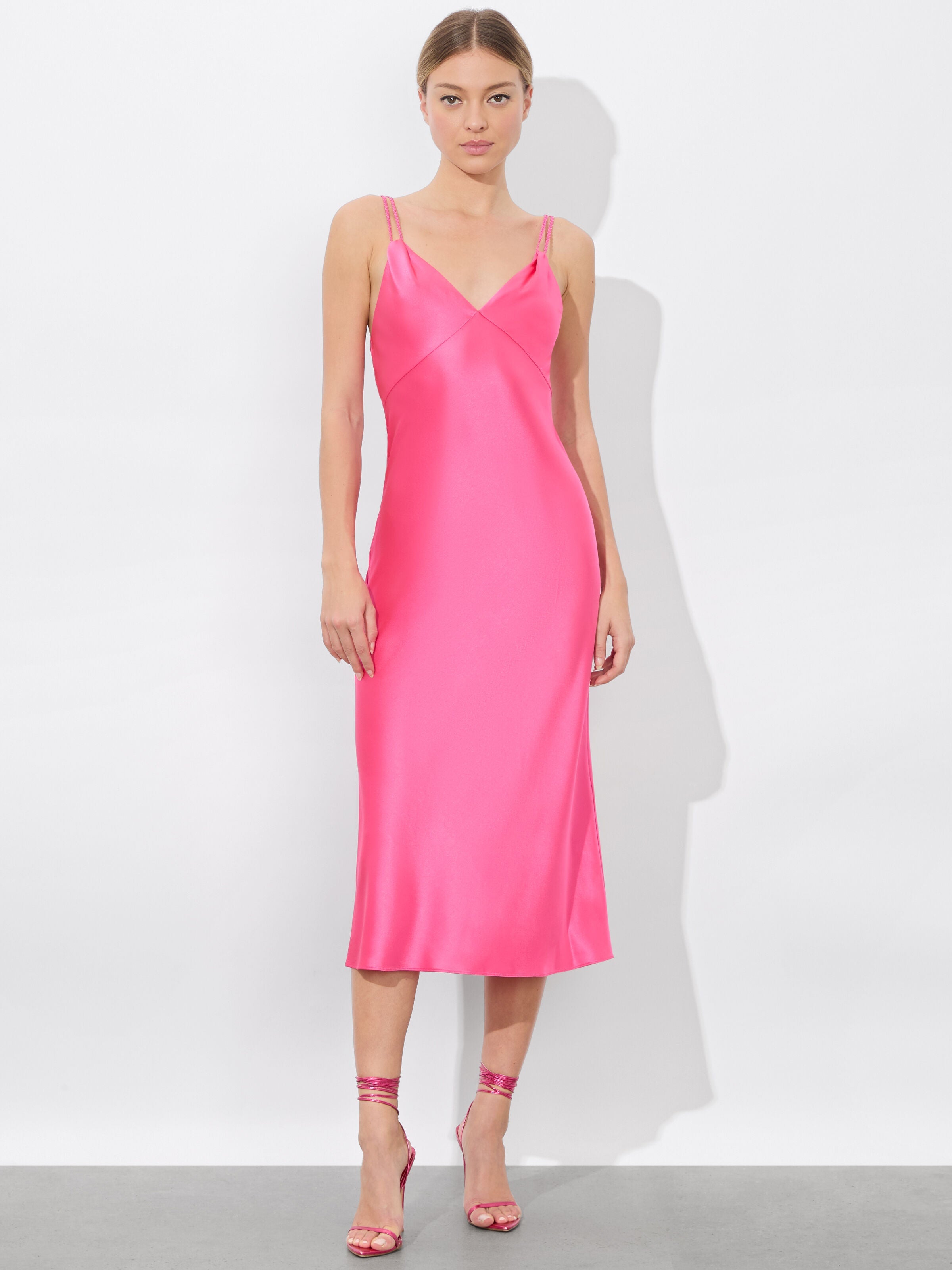 KIRO SLIP DRESS-WILD PINK-ALICE + OLIVIA