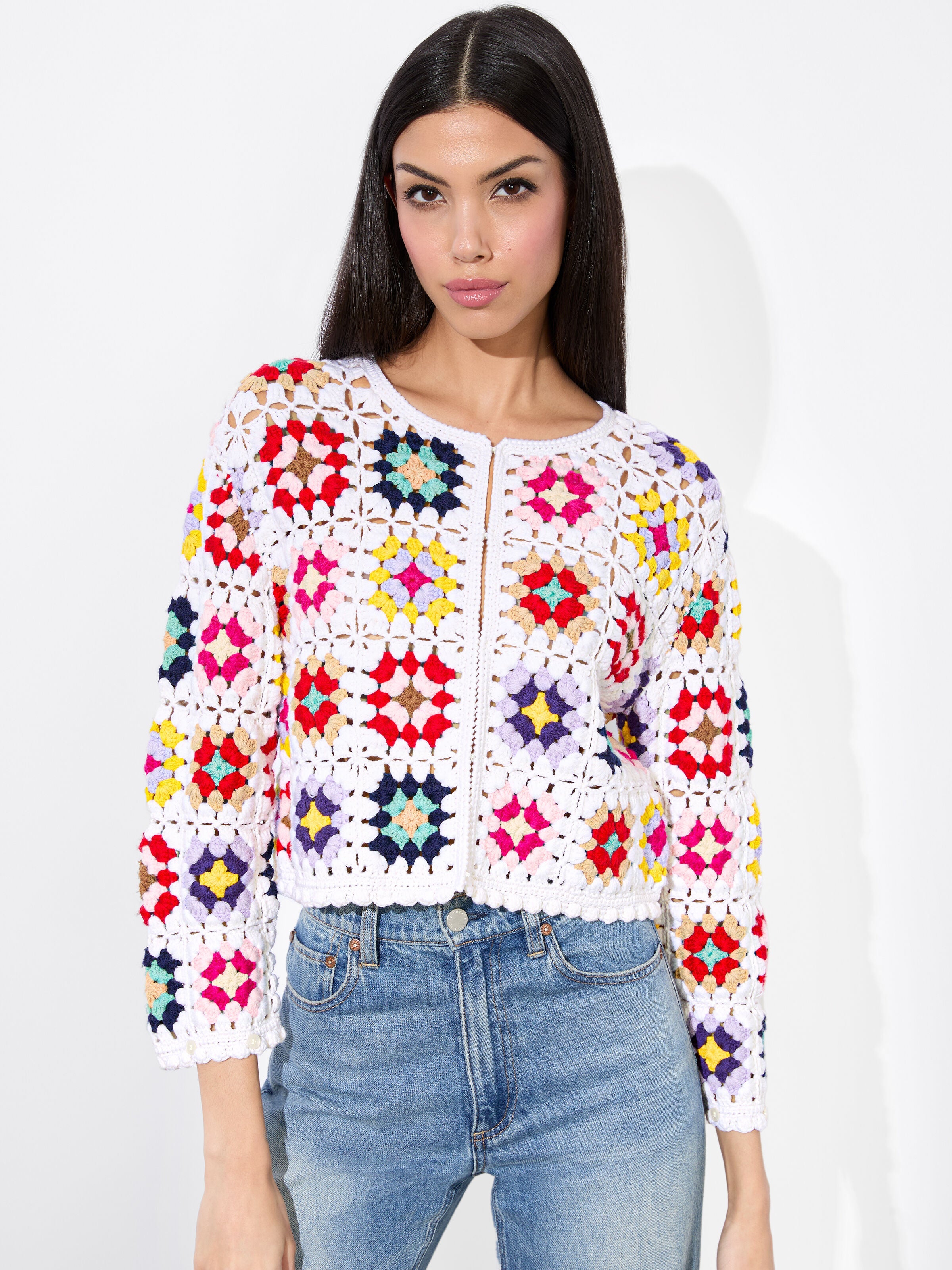 ANDERSON CROCHET CARDIGAN-ALICE + OLIVIA