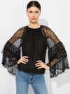 DELIA RUFFLED TUNIC TOP-ALICE + OLIVIA