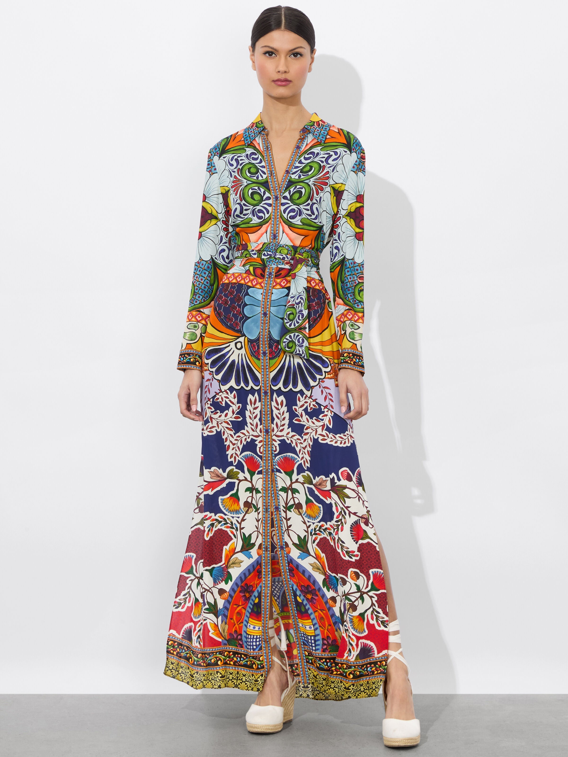 CHASSIDY MAXI SHIRT DRESS-ALICE + OLIVIA