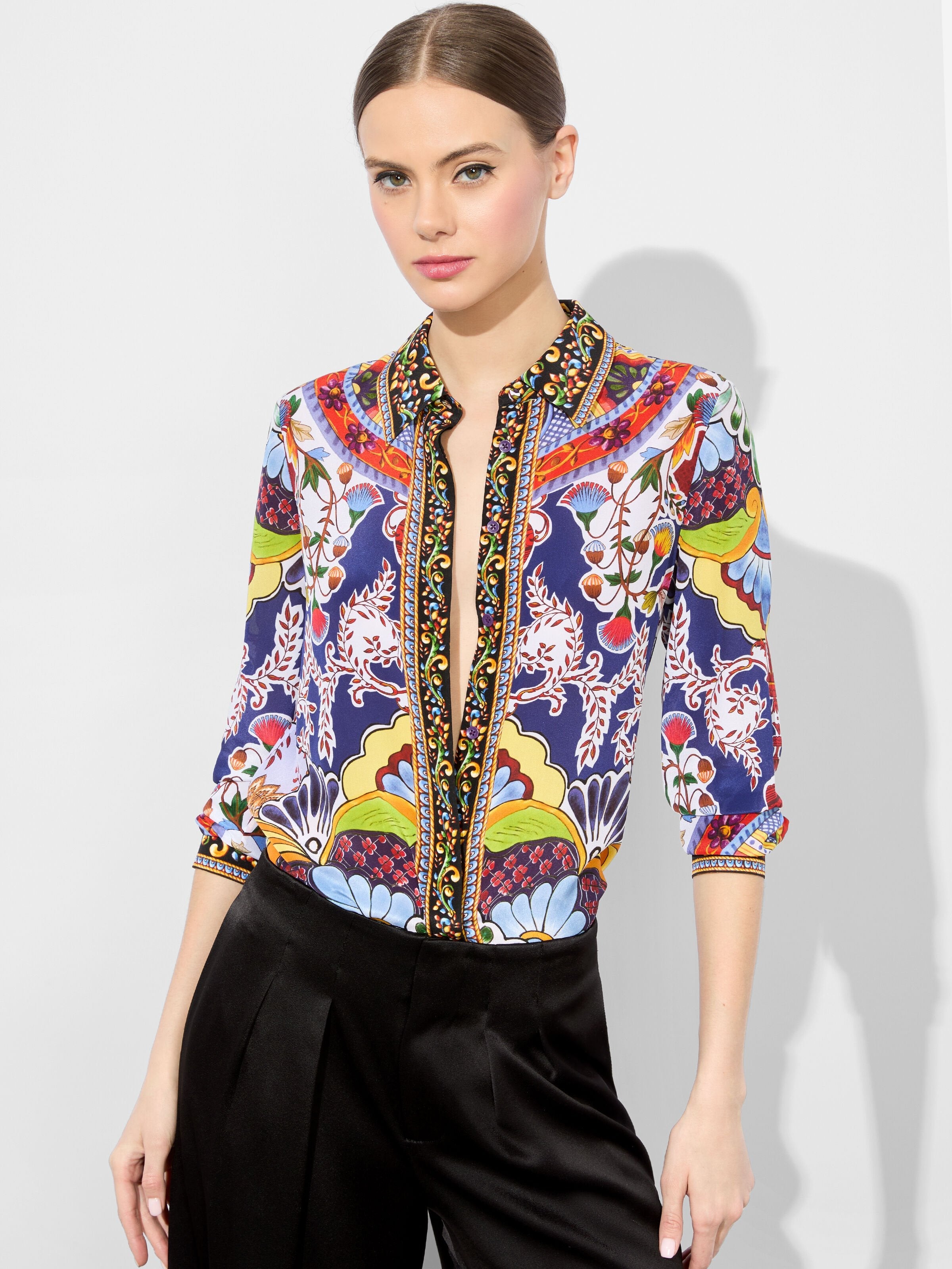 WILLA SILK BLOUSE-ALICE + OLIVIA