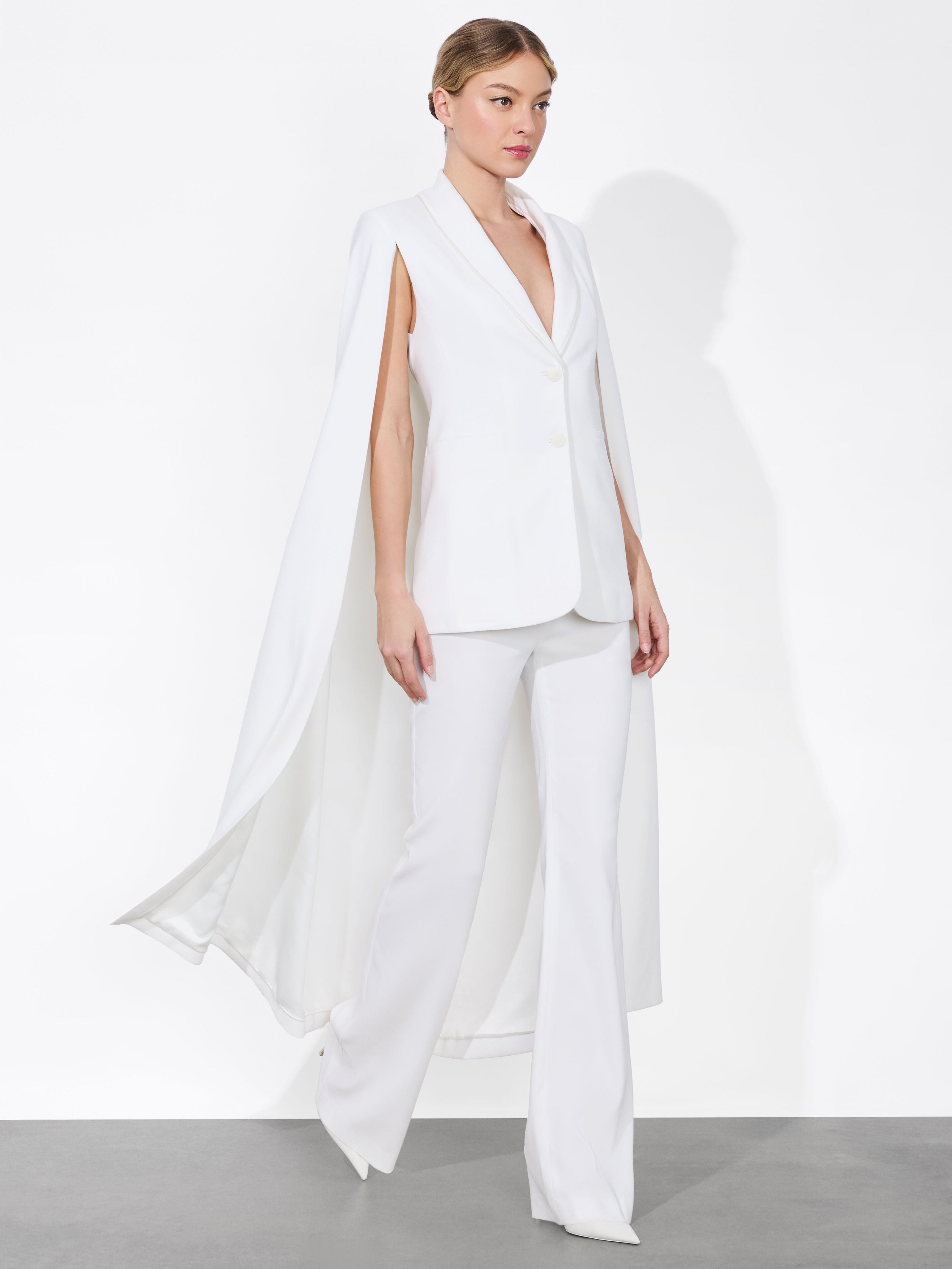 ESTHER CAPE SLEEVE MAXI BLAZER-ALICE + OLIVIA