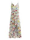 TARA HI LO CASCADING RUFFLE MIDI DRESS-ALICE + OLIVIA