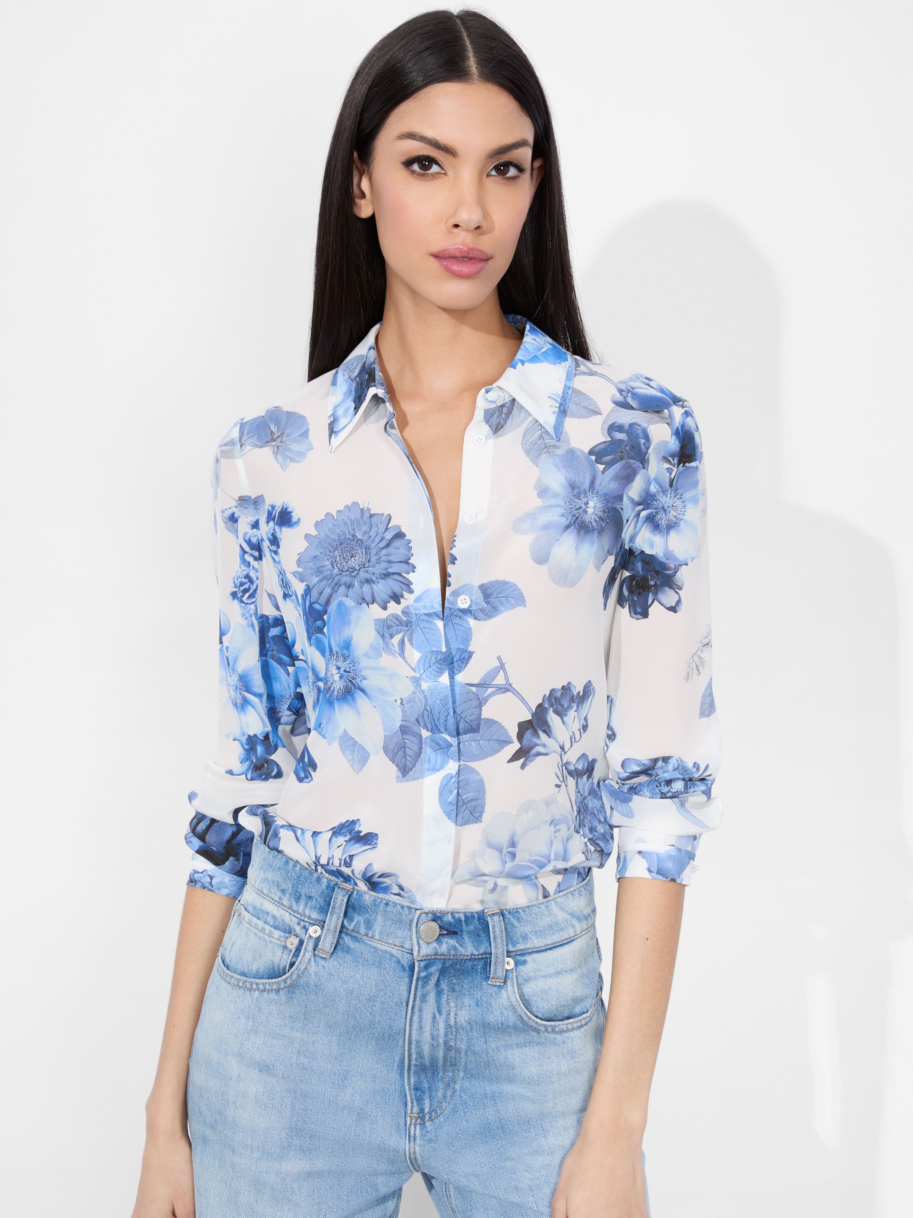 WILLA SILK BLOUSE-ALICE + OLIVIA
