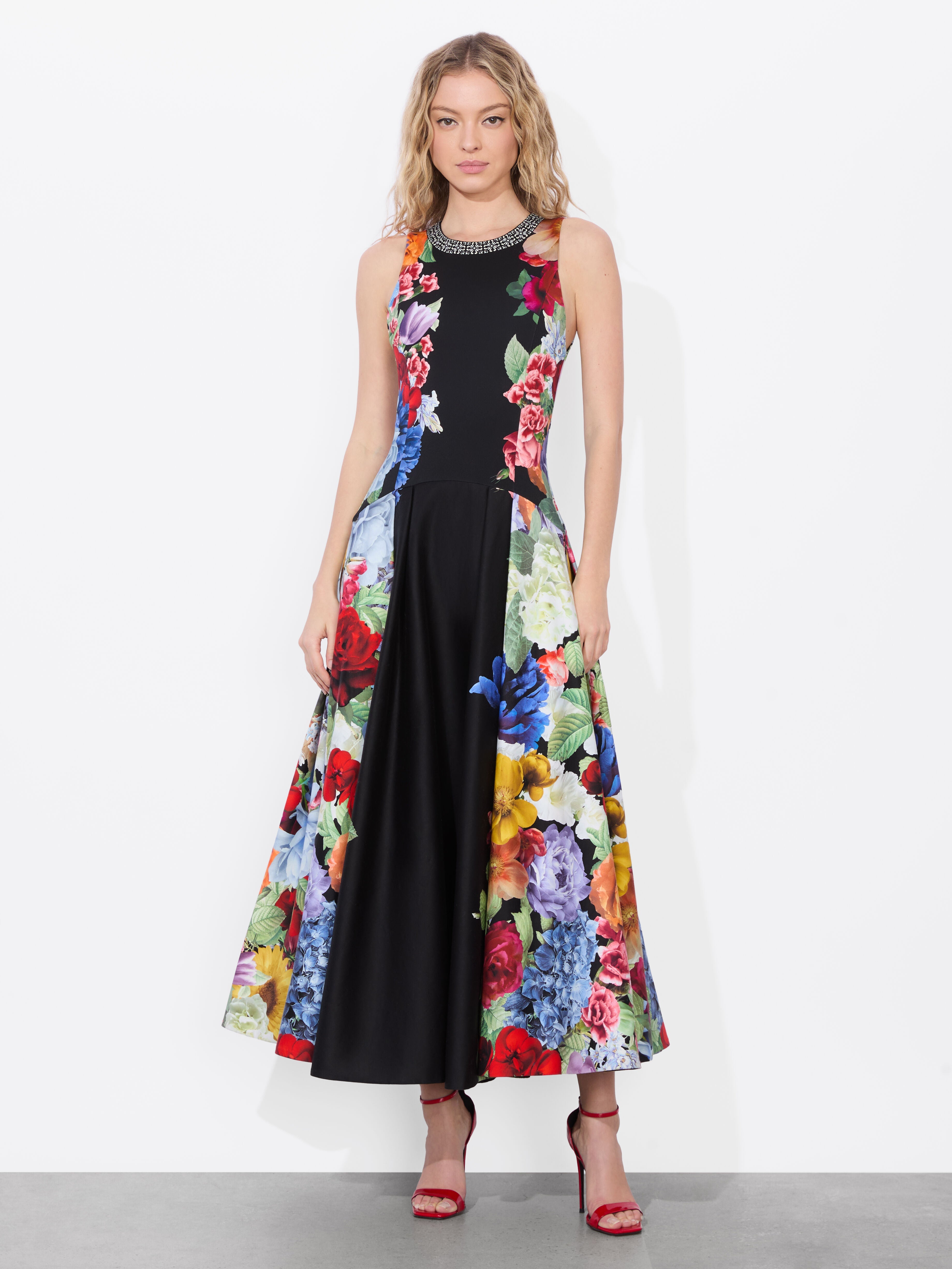 ADLEY DROP WAIST MIDI DRESS-ALICE + OLIVIA
