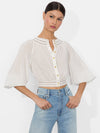 CHERELLE BUTTON DOWN BLOUSE-ALICE + OLIVIA