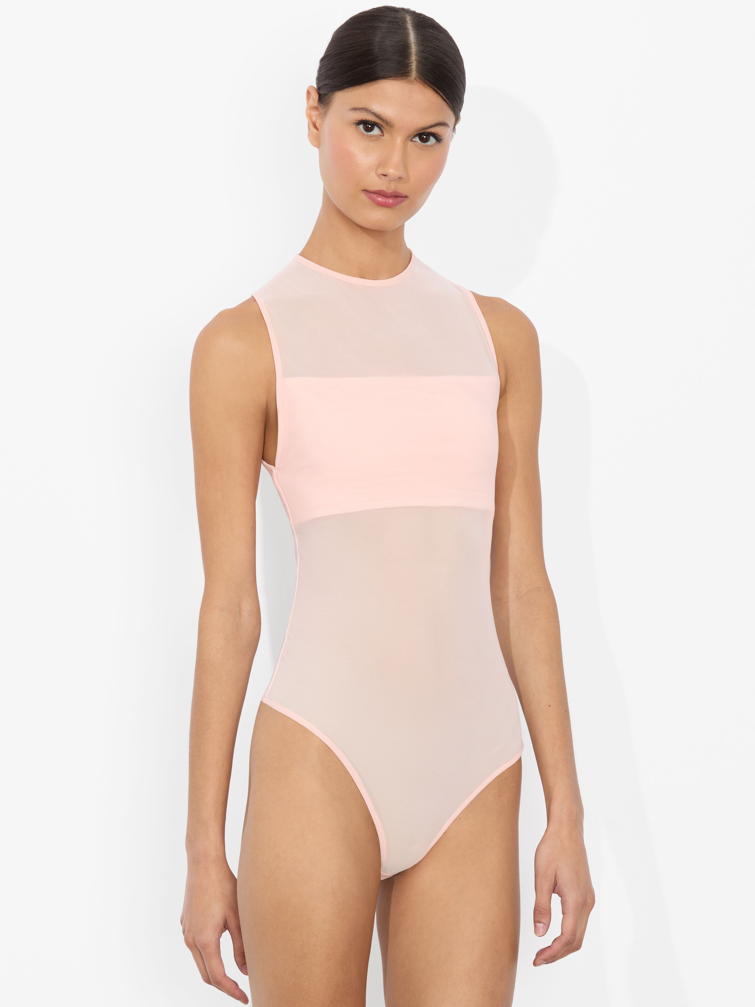 BANDEAU SLEEVELESS BODYSUIT-Black-ALICE + OLIVIA