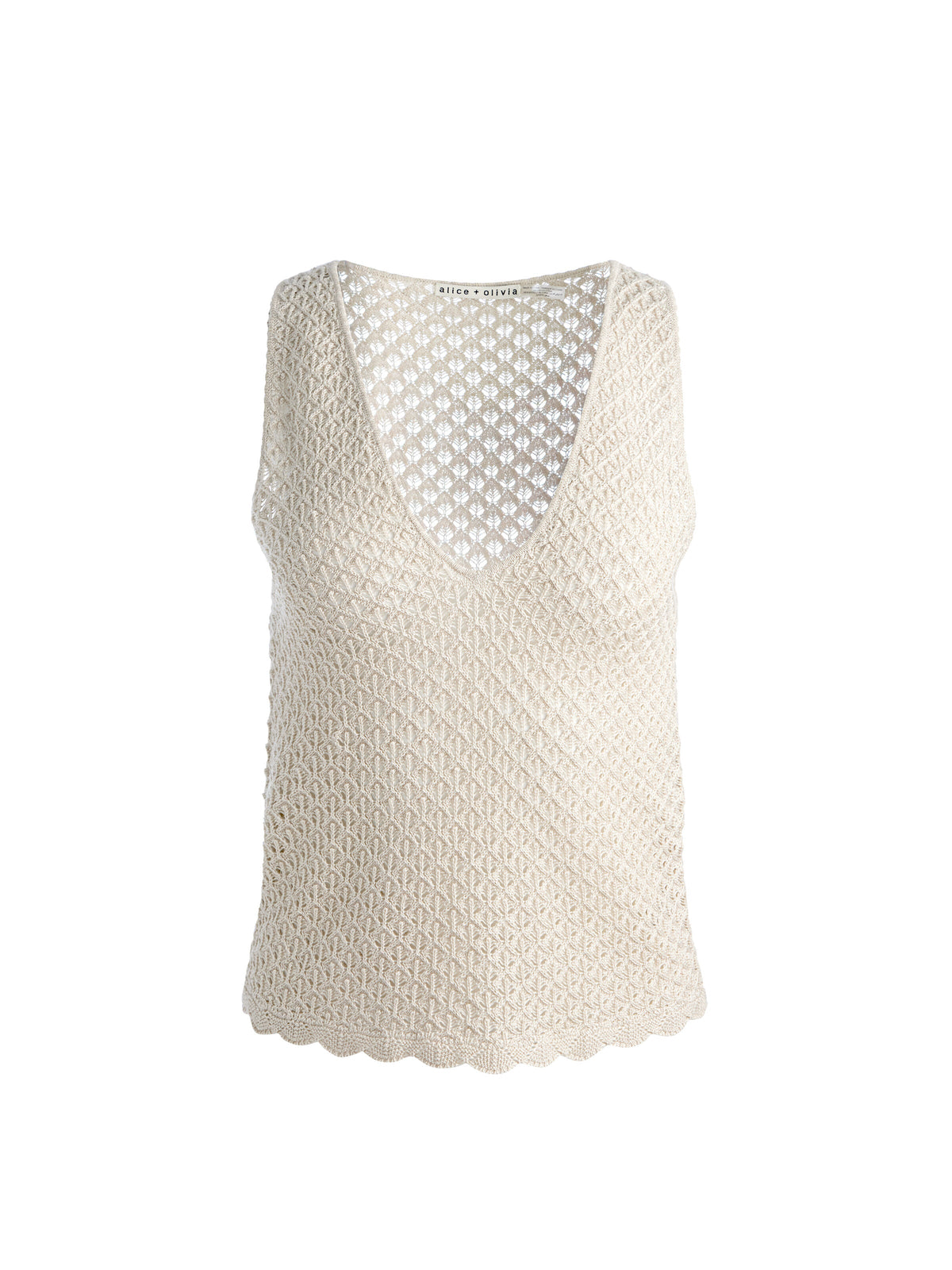ANNALISE POINTELLE TANK - OATMEAL