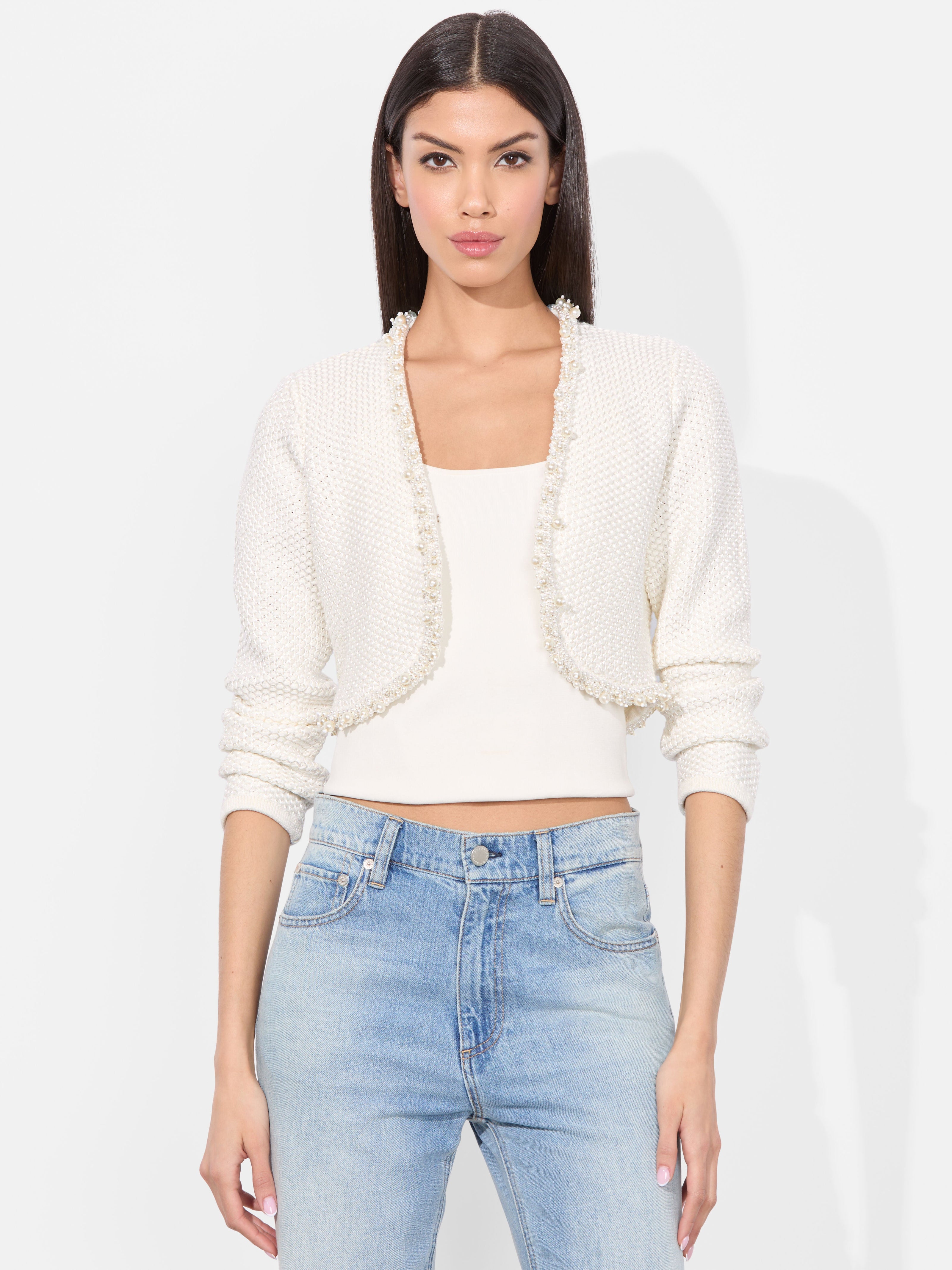 DUKE EMBELLISHED CARDIGAN-ALICE + OLIVIA