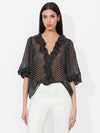 BETSIE RUFFLED BLOUSE-ALICE + OLIVIA