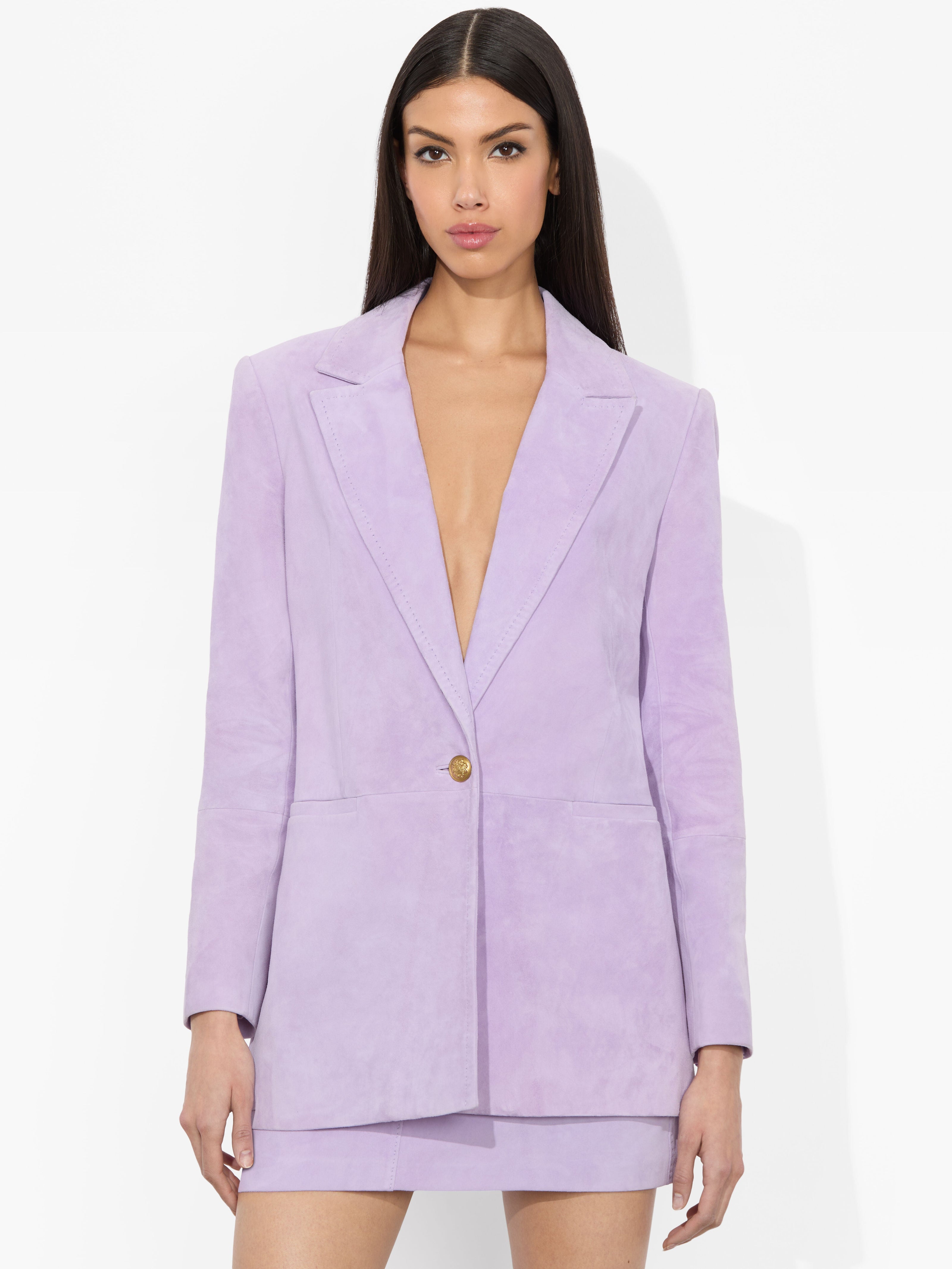 HADLIE SUEDE BLAZER-ALICE + OLIVIA