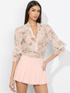 ILAN SMOCKED BLOUSE-ALICE + OLIVIA
