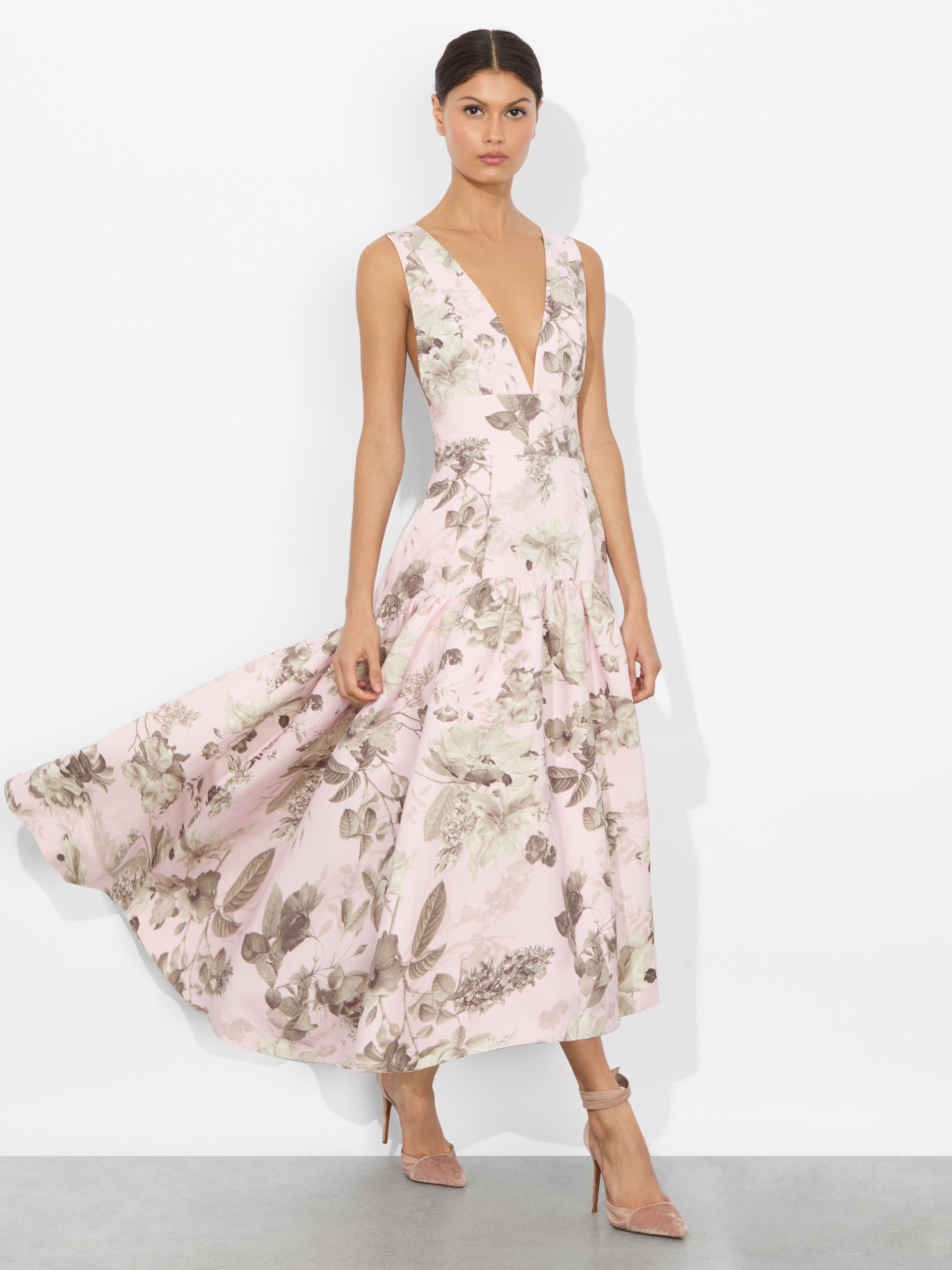 LILA STRUCTURED MIDI DRESS-ALICE + OLIVIA