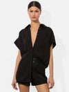 FINELY SHORT SLEEVE BUTTON DOWN-ALICE + OLIVIA