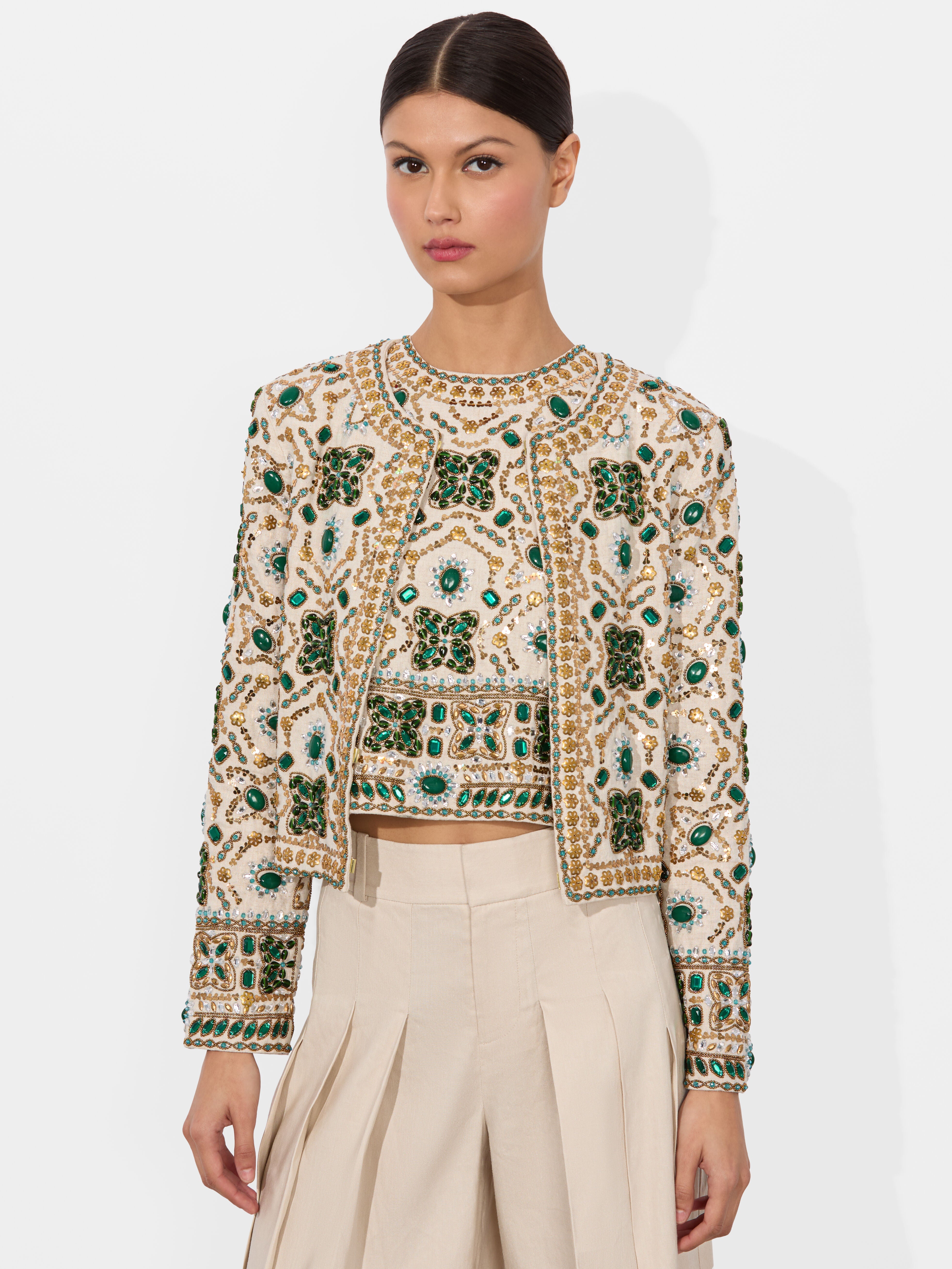 KIDMAN EMBELLISHED TWEED JACKET-ALICE + OLIVIA
