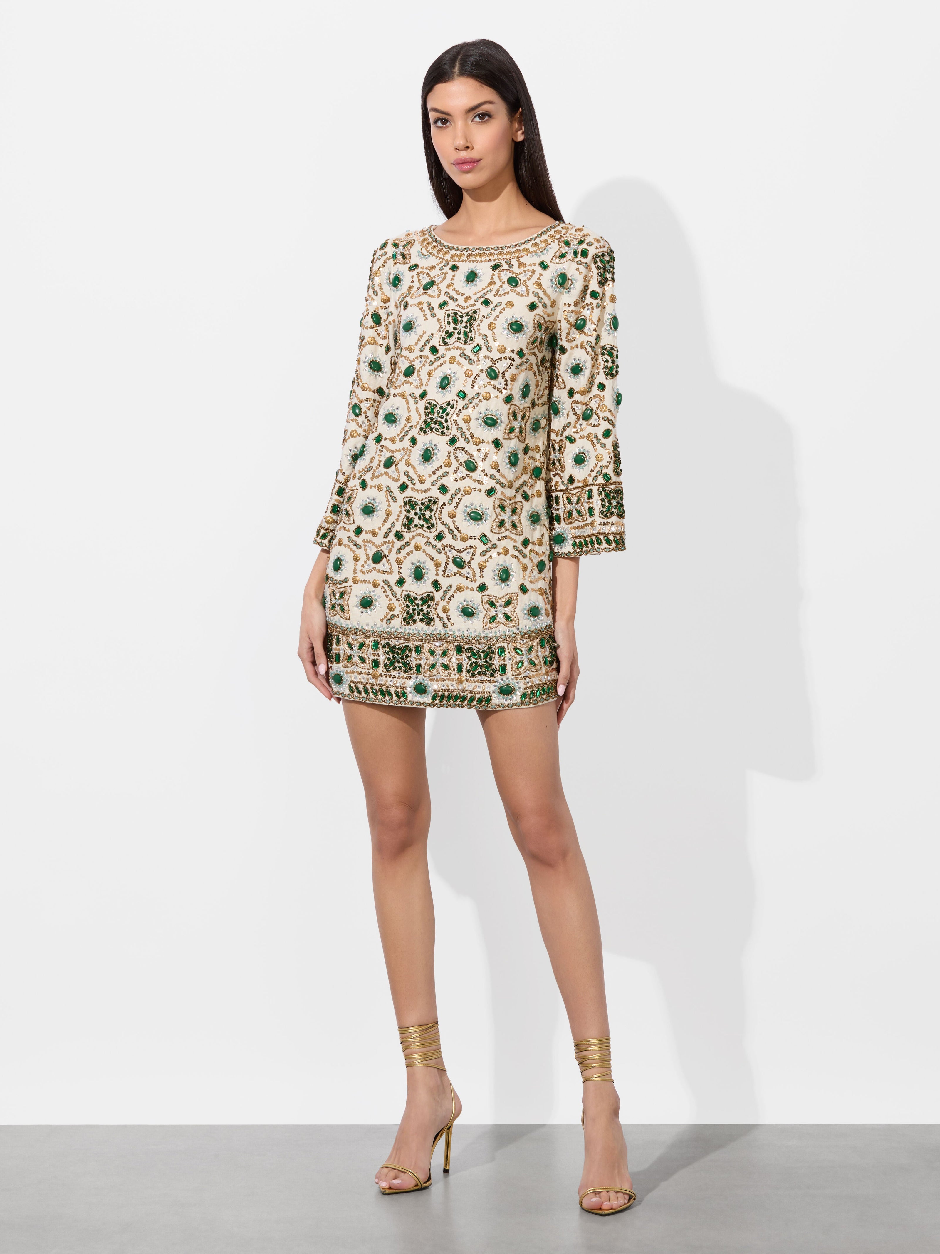 ELEONORA EMBELLISHED TUNIC DRESS-ALICE + OLIVIA