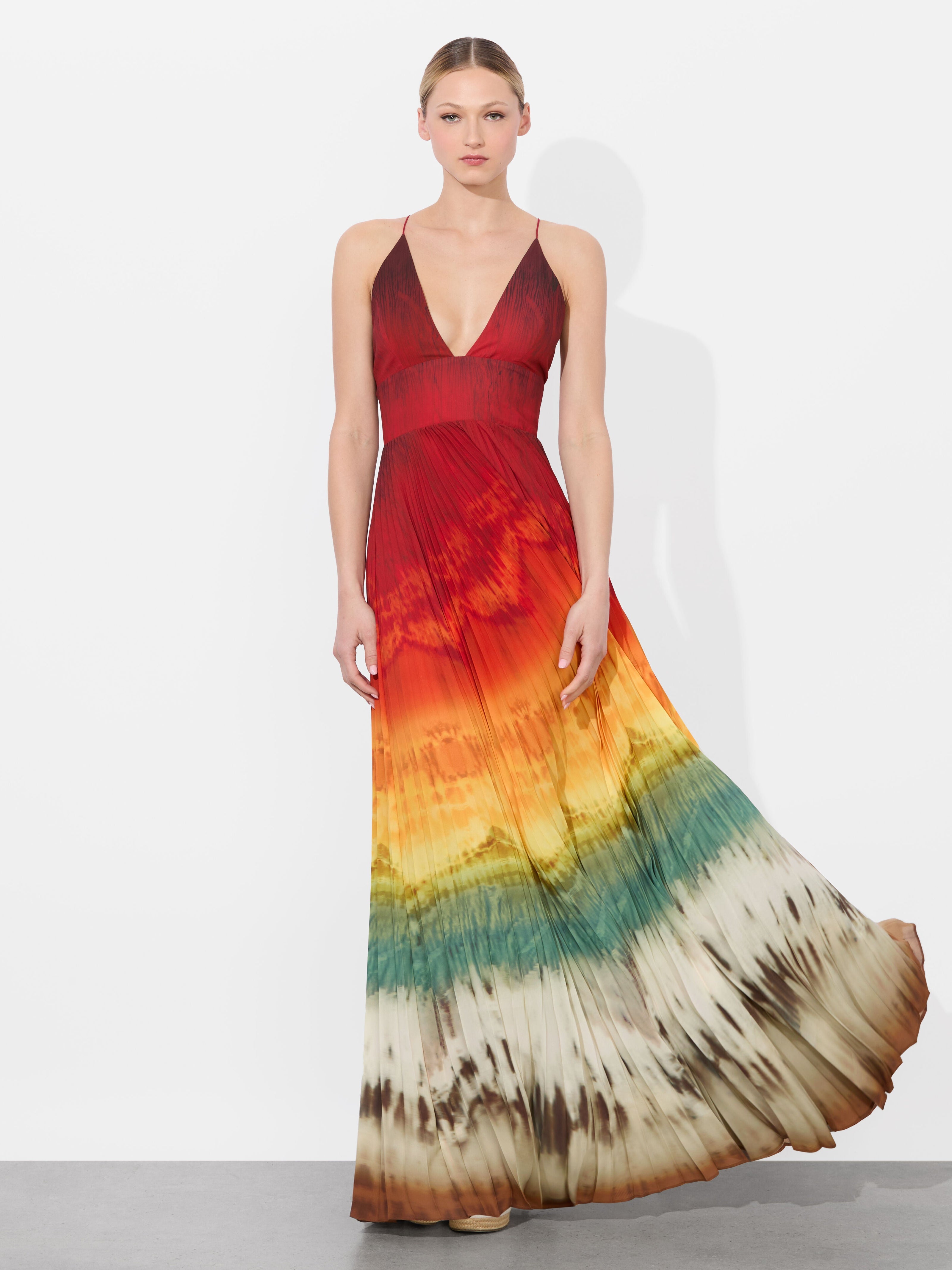 LAUREN PLEATED MAXI DRESS-ALICE + OLIVIA