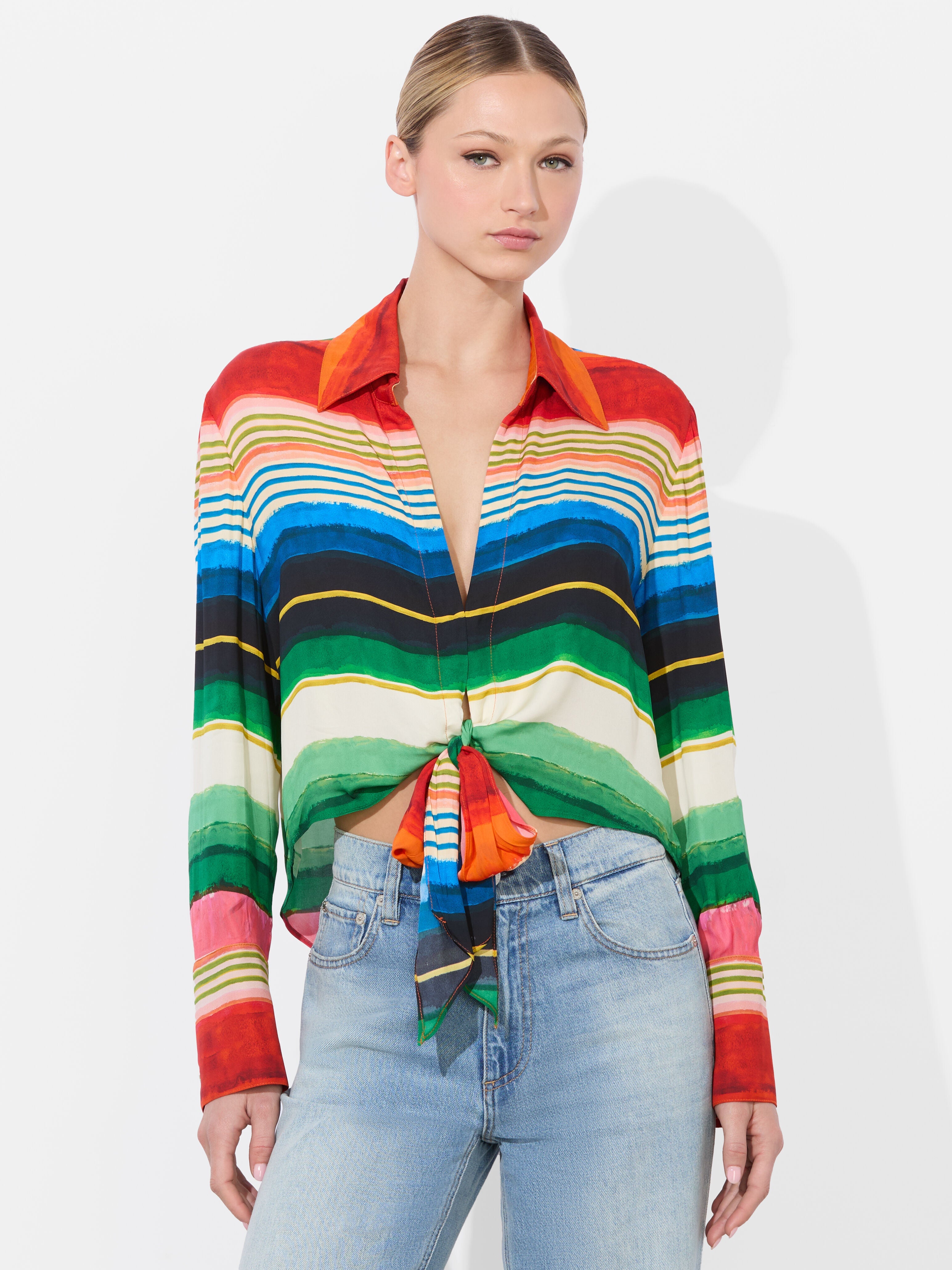 HANNON TIE FRONT BLOUSE