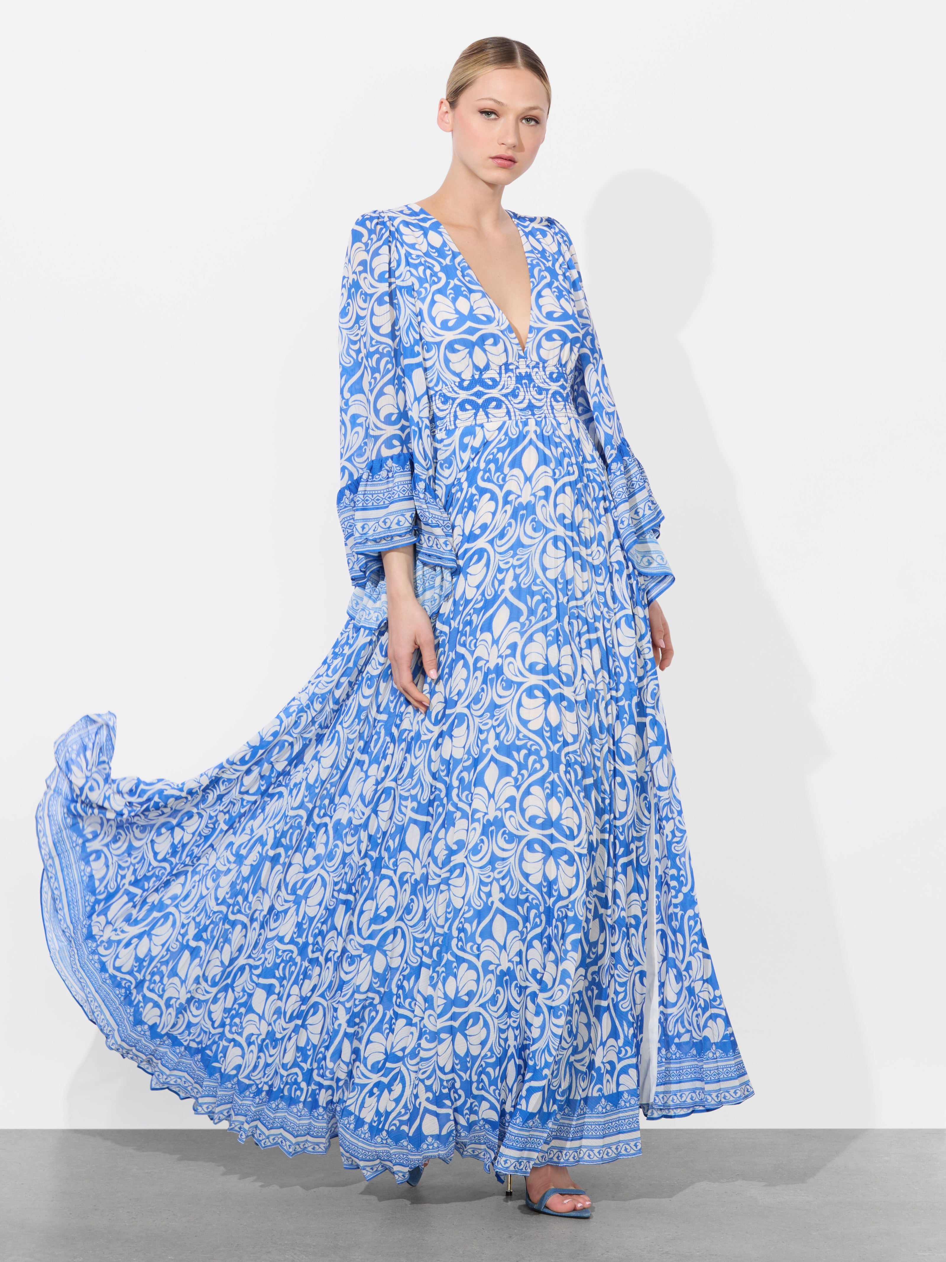 SELENE PLEATED MAXI DRESS-ALICE + OLIVIA