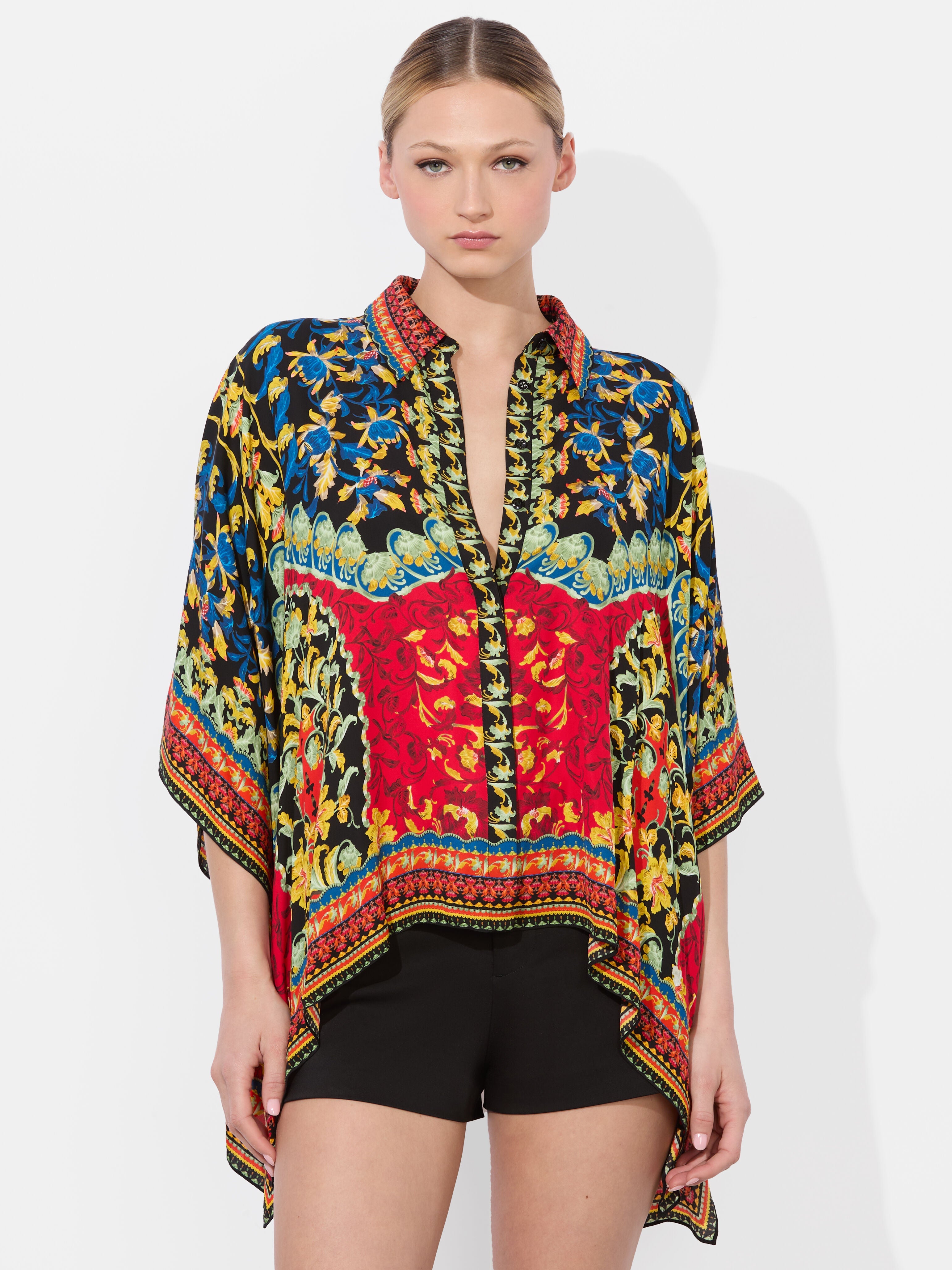 DEANNE BUTTON DOWN BLOUSE-ALICE + OLIVIA