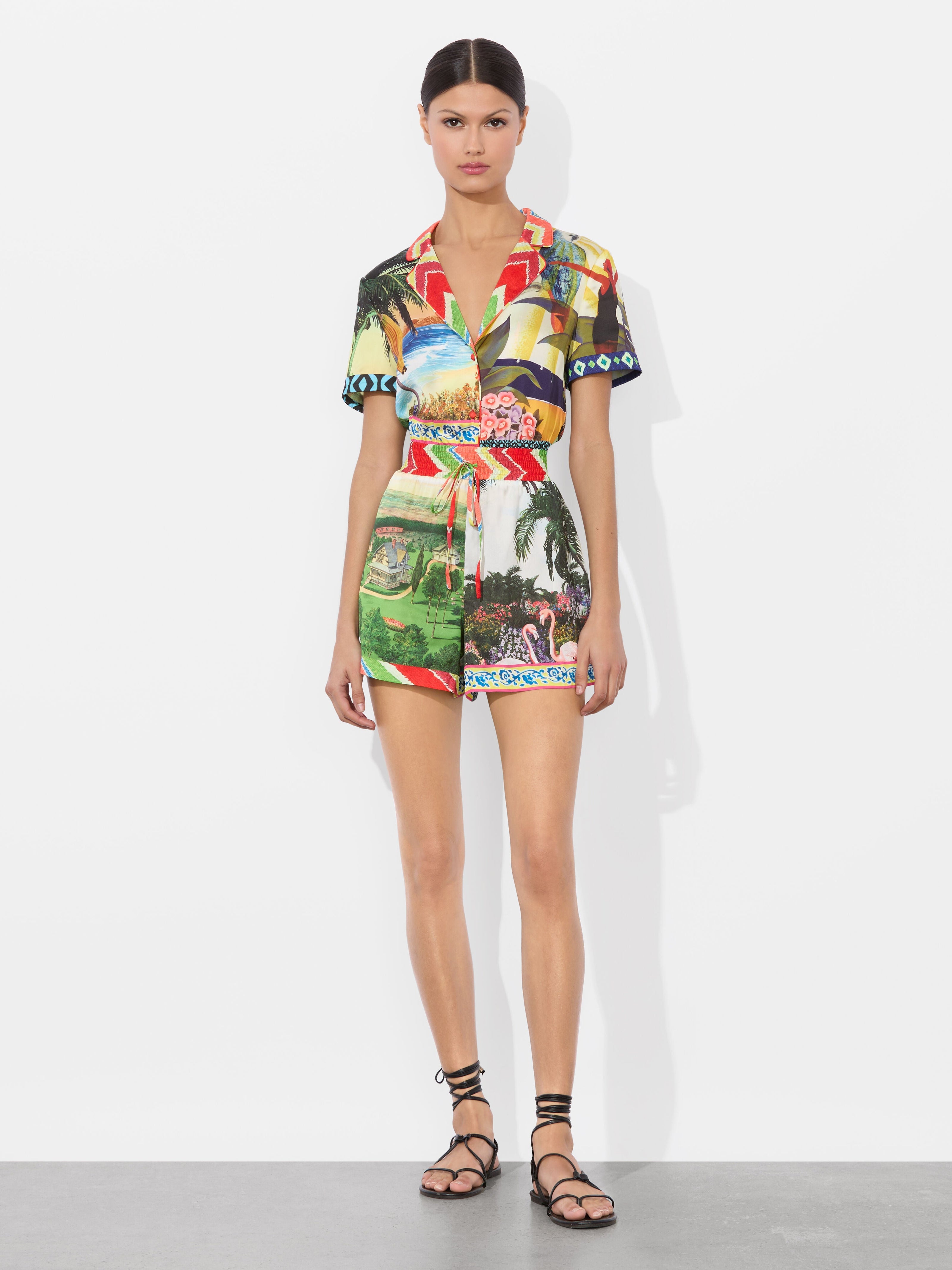LEIGHTON PAJAMA ROMPER-ALICE + OLIVIA