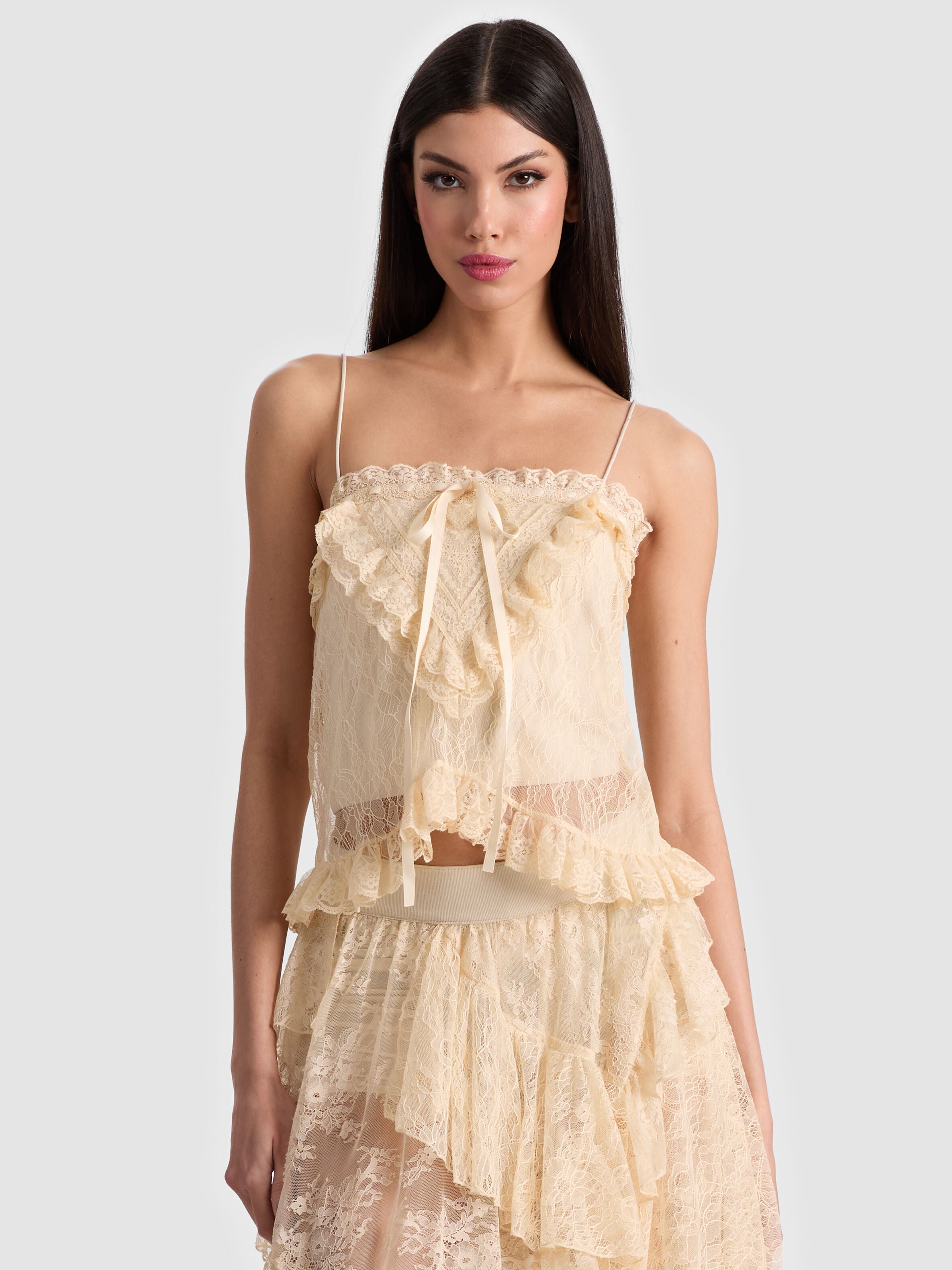 ALESSIA LACE TOP-ALICE + OLIVIA