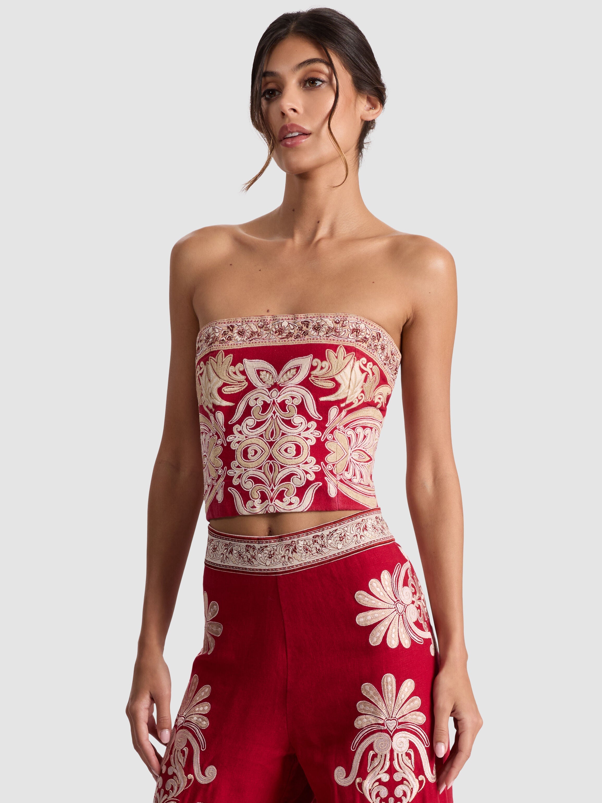 CECE EMBROIDERED TOP-ALICE + OLIVIA