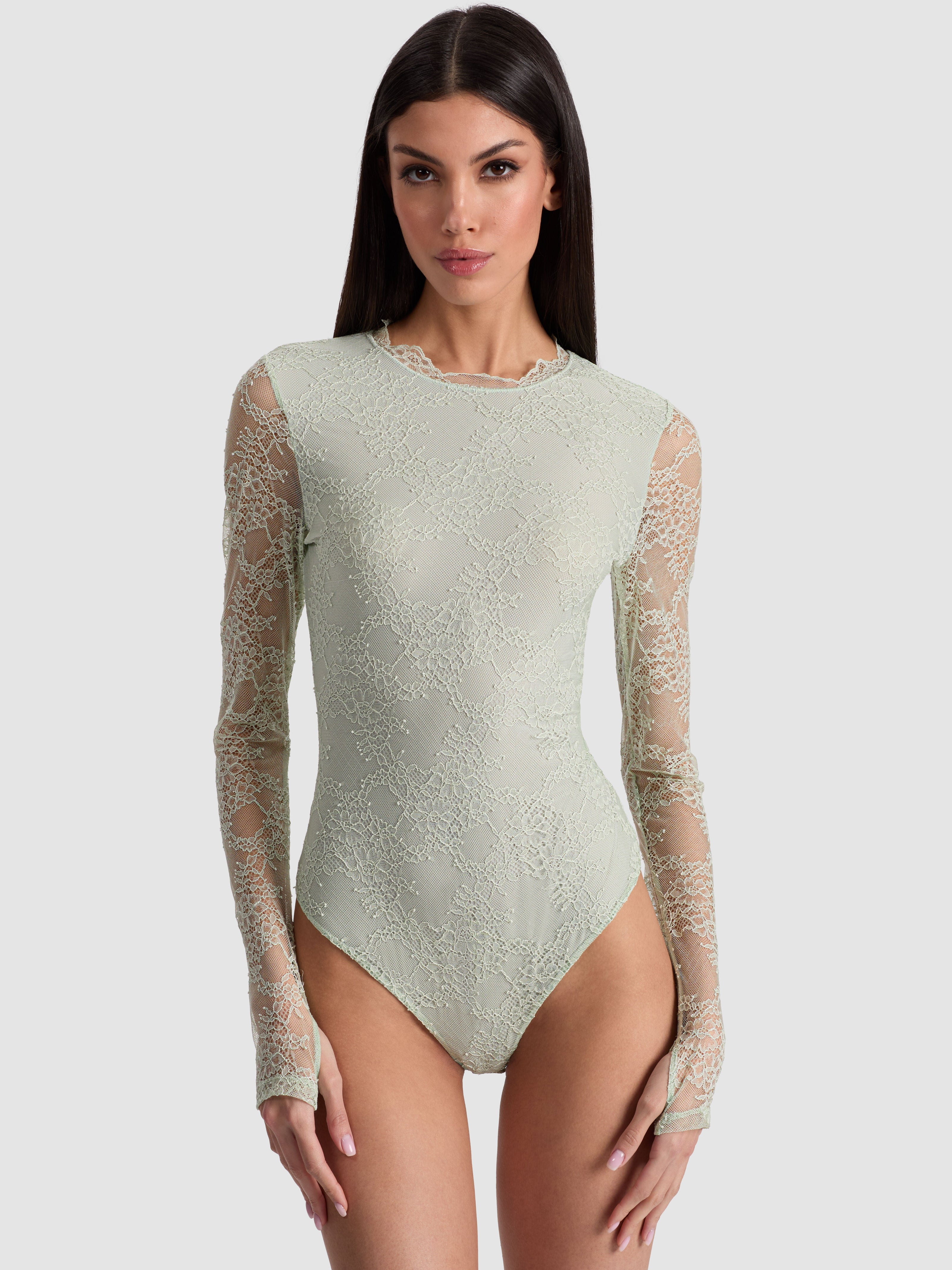 TAEYN LACE BODYSUIT-ALICE + OLIVIA